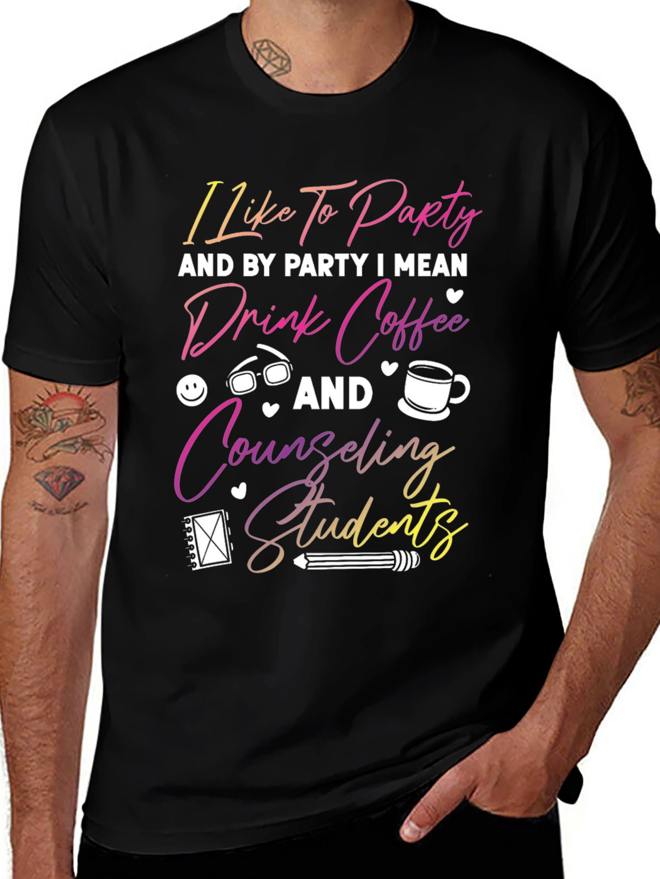 Counseling Students T-Shirt - Party Drink Coffee