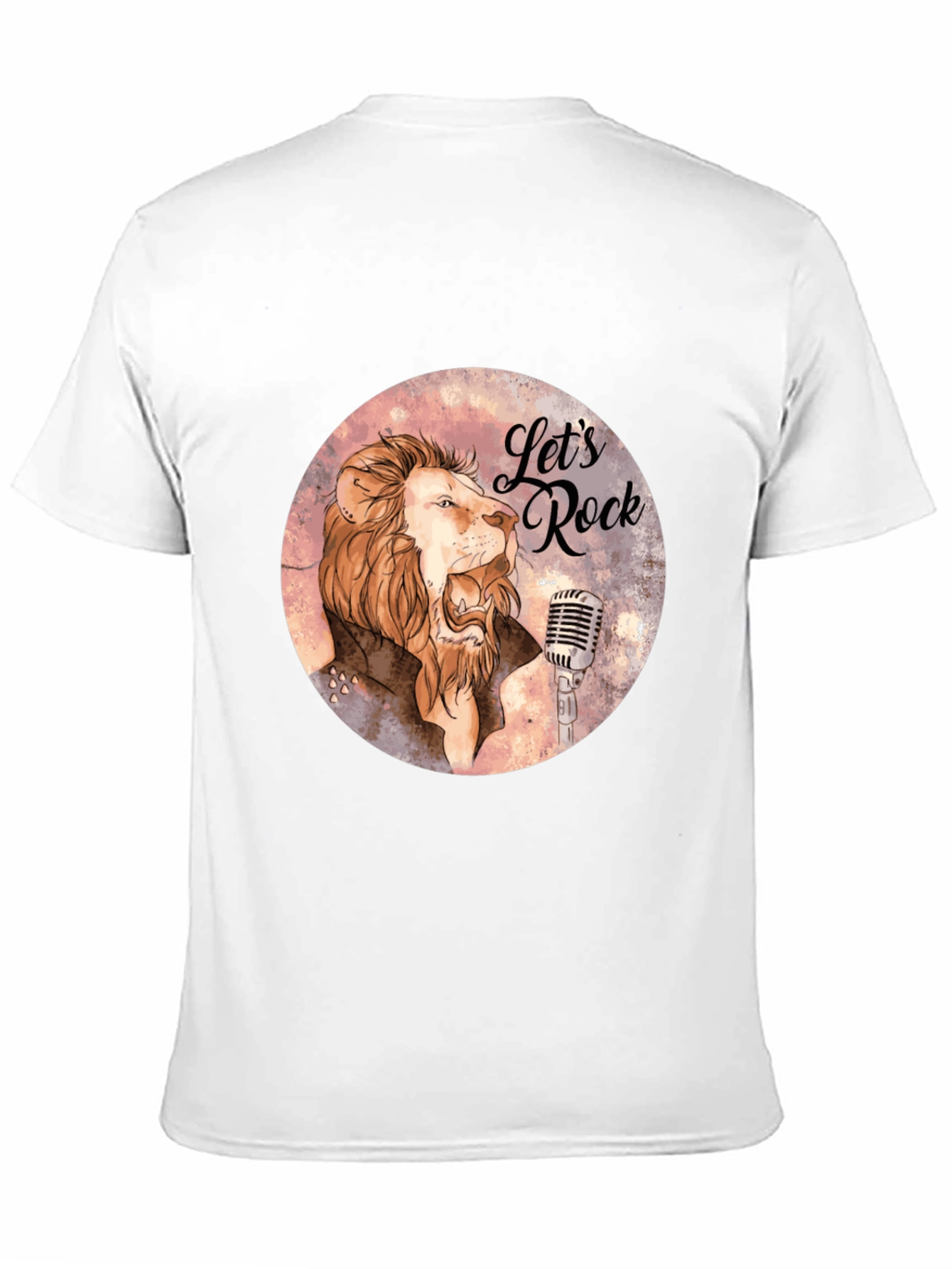 Lets Rock Lion Graphic T-Shirt - Black