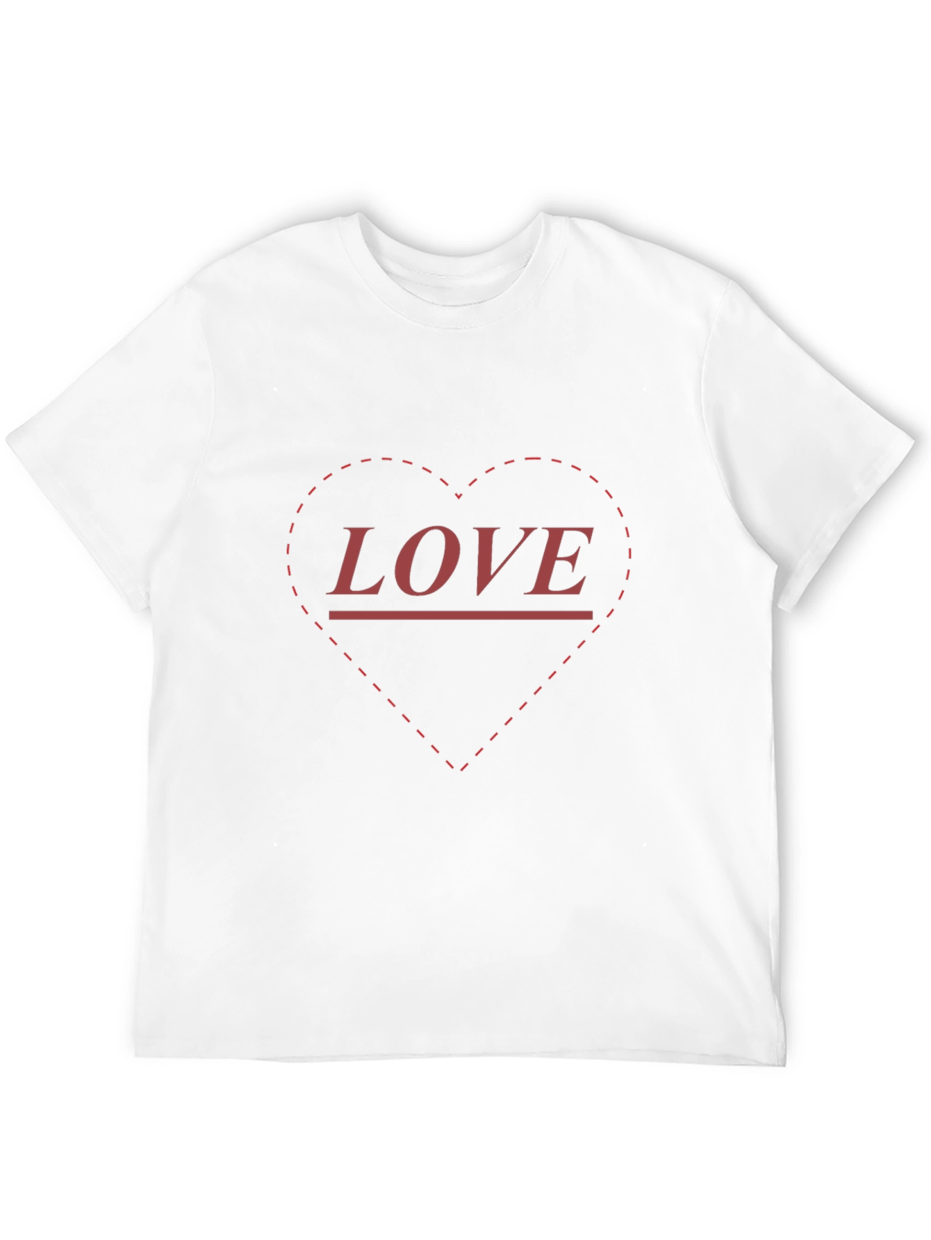 Love Heart Print Black T-Shirt