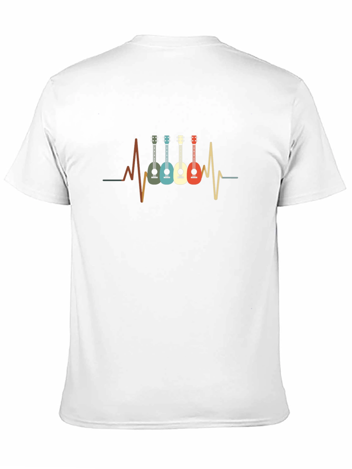 Ukulele Heartbeat Graphic T-Shirt - Musician Tee