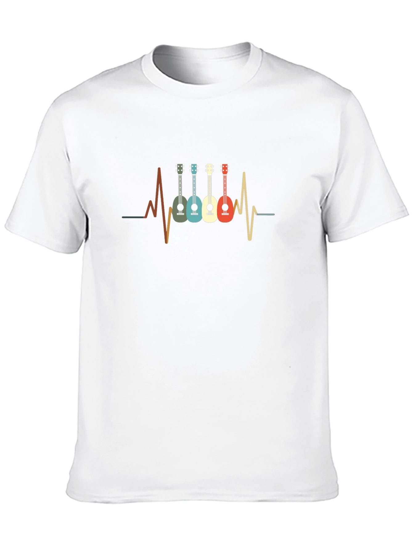 Ukulele Heartbeat Graphic T-Shirt - Musician Tee
