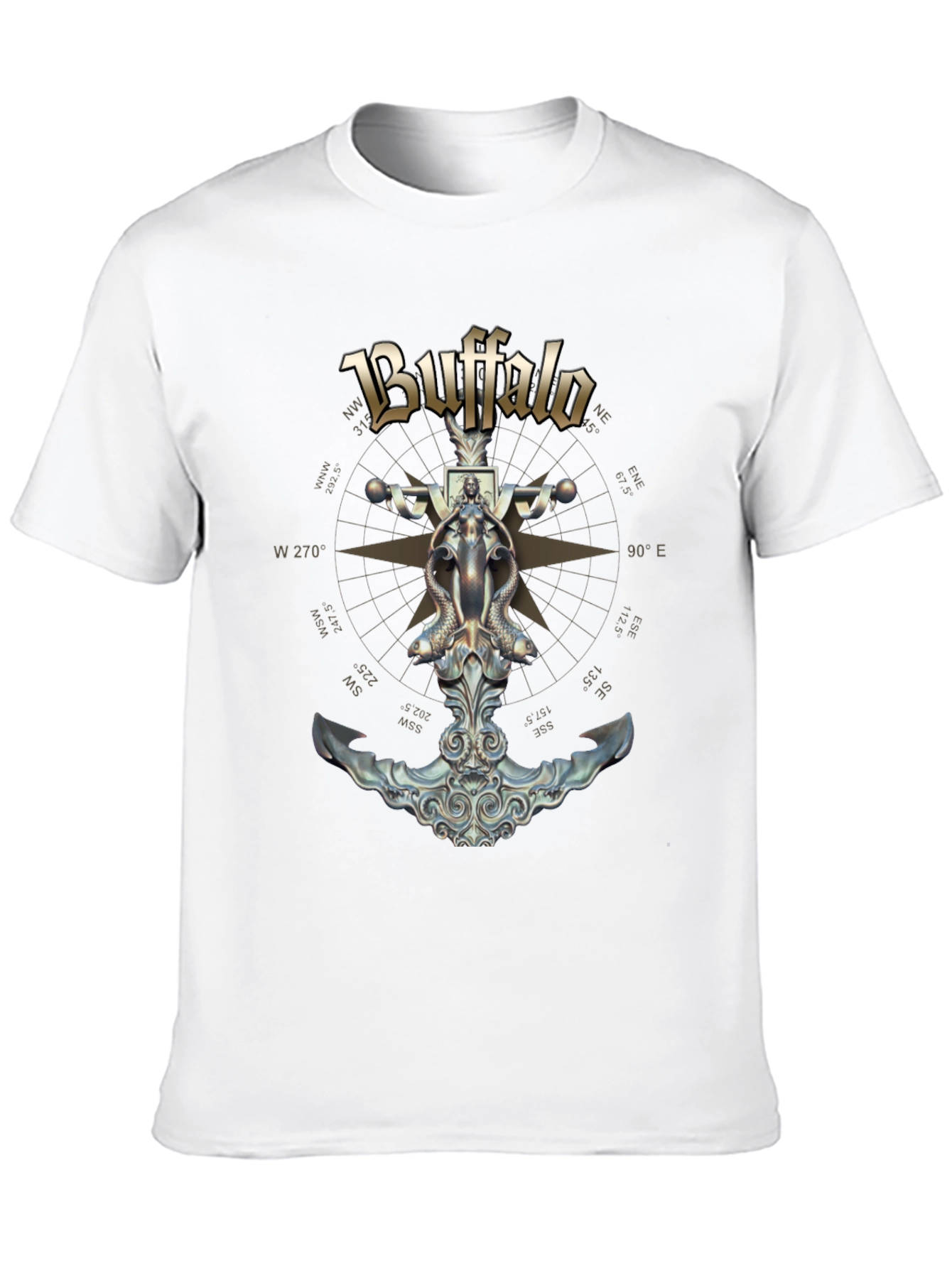 Buffalo Nautical T-Shirt - Mens Black Graphic Tee