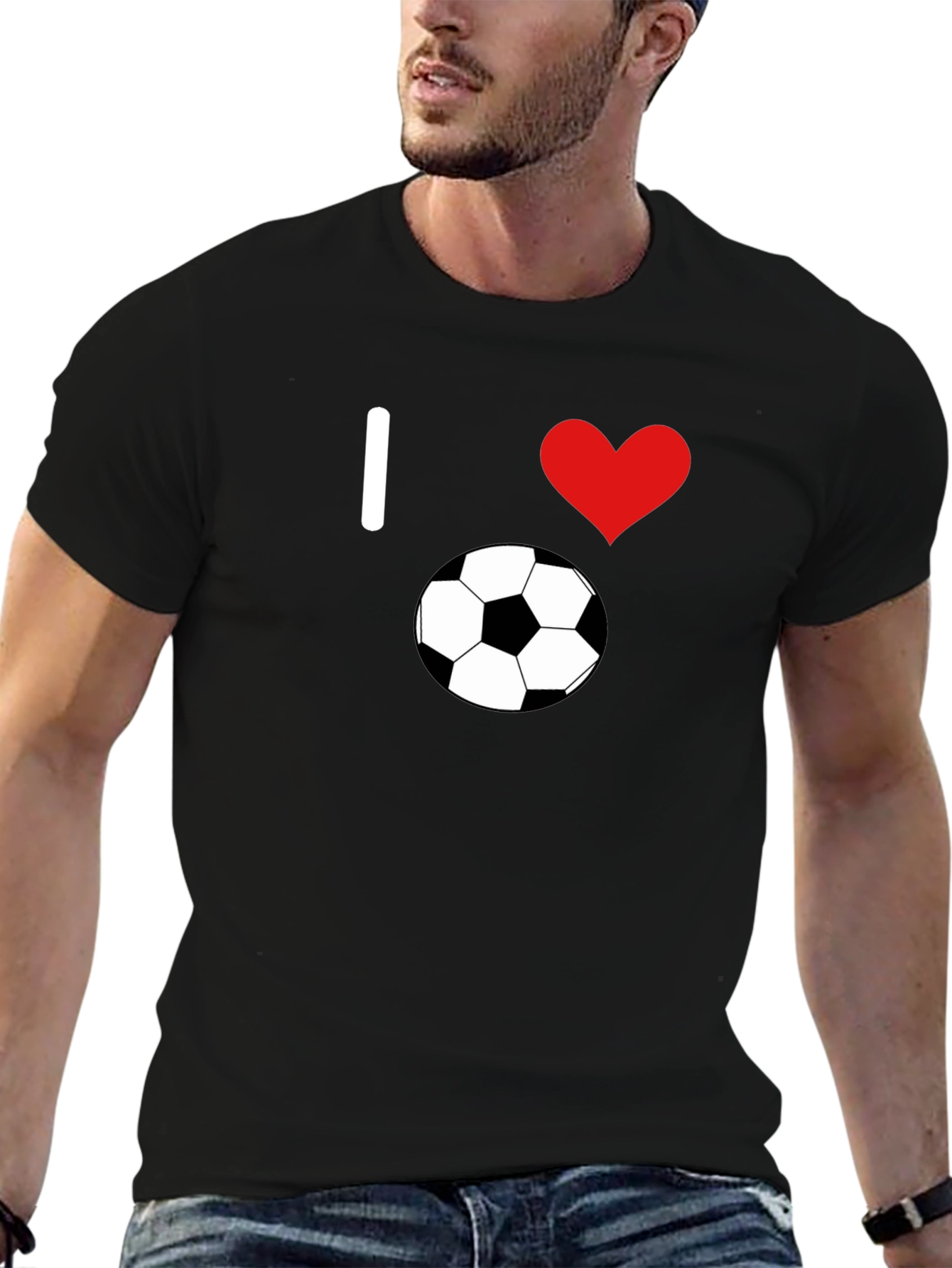 I Love Soccer T-Shirt - Classic Black Tee