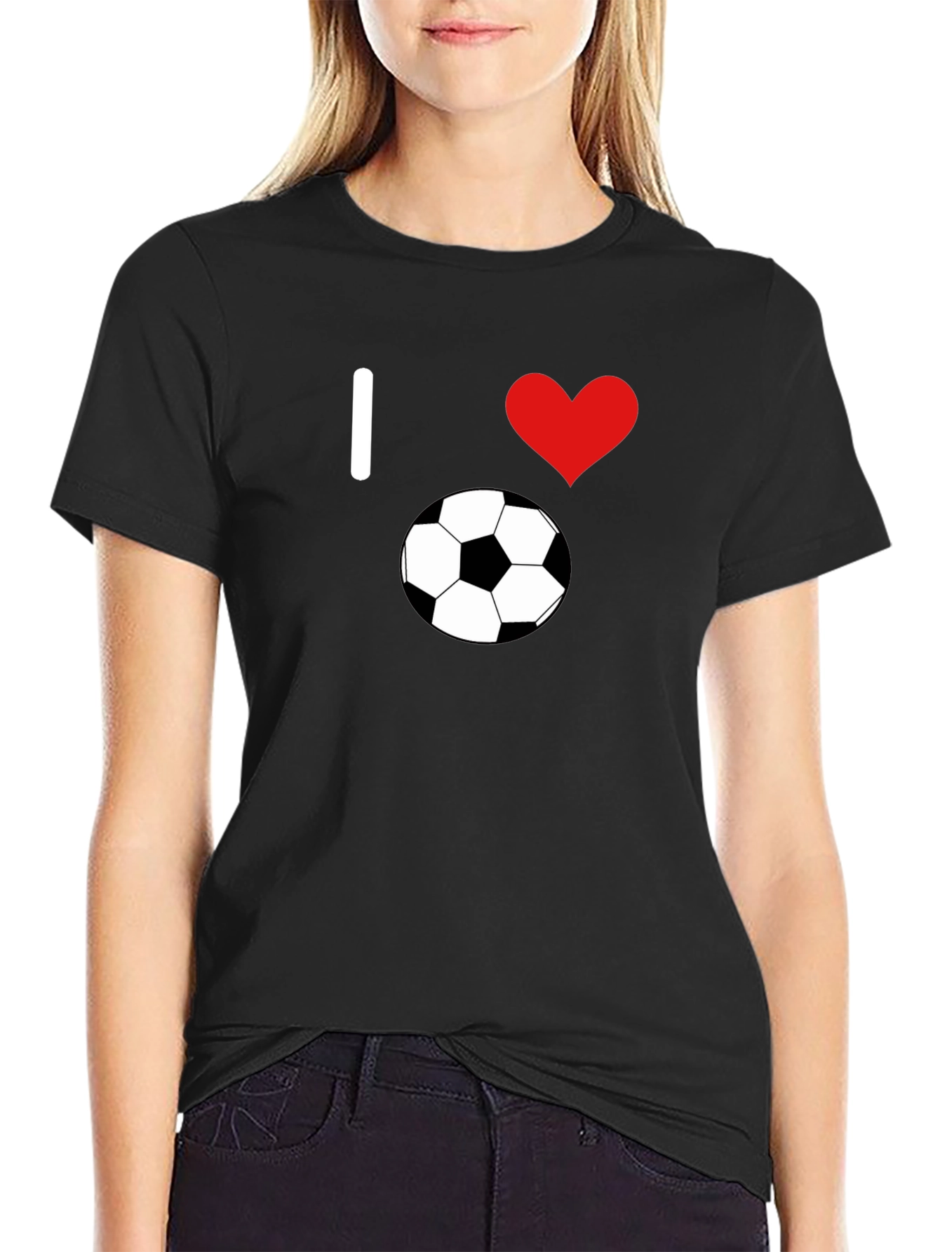 I Love Soccer T-Shirt - Classic Black Tee