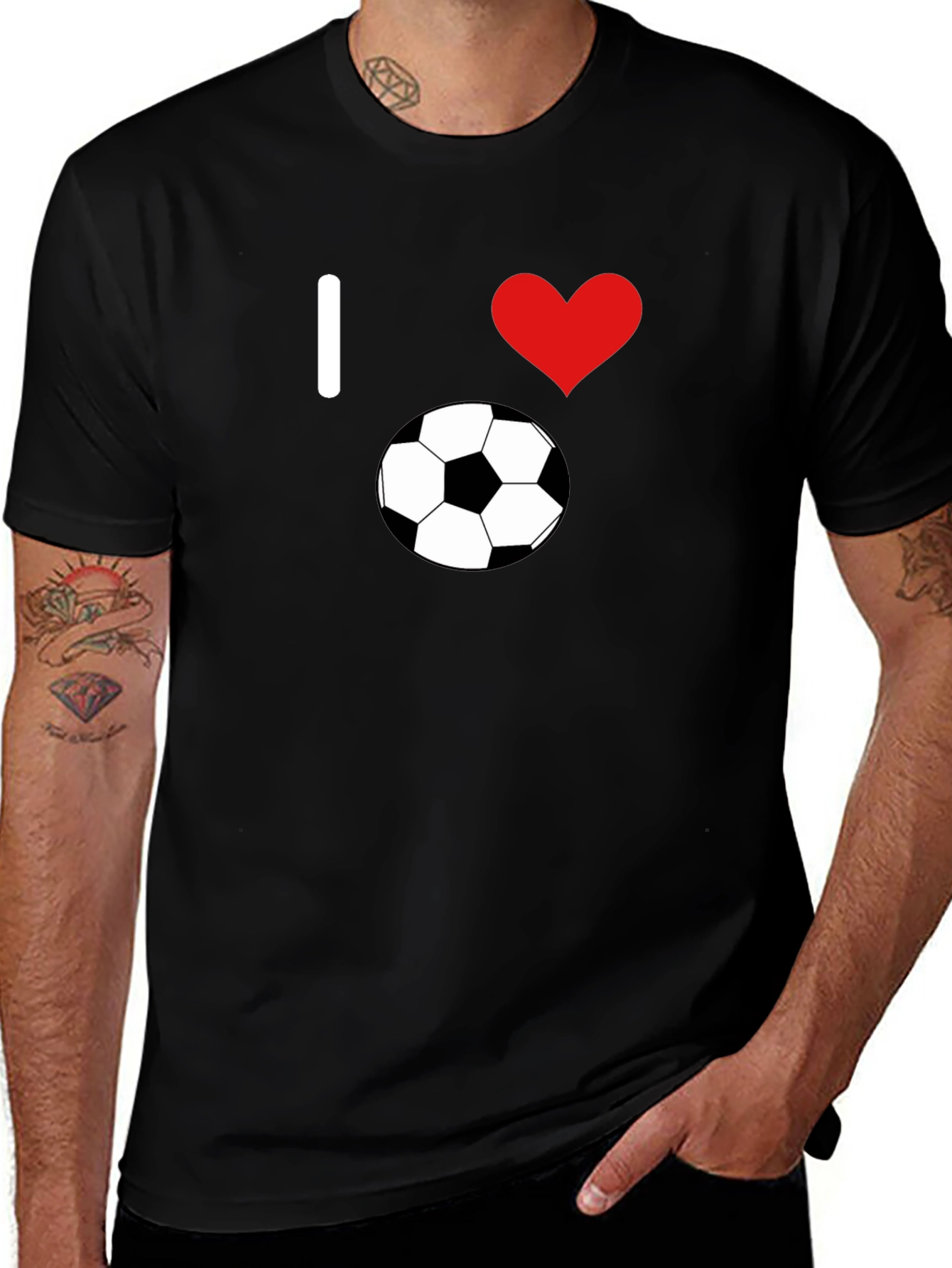I Love Soccer T-Shirt - Classic Black Tee