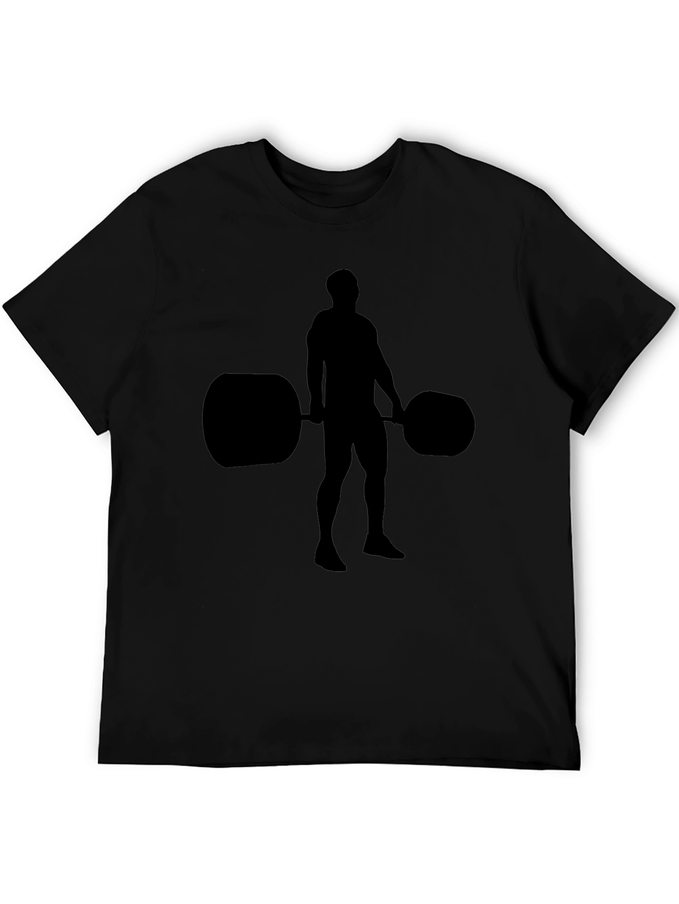 Weightlifting Silhouette Black T-Shirt