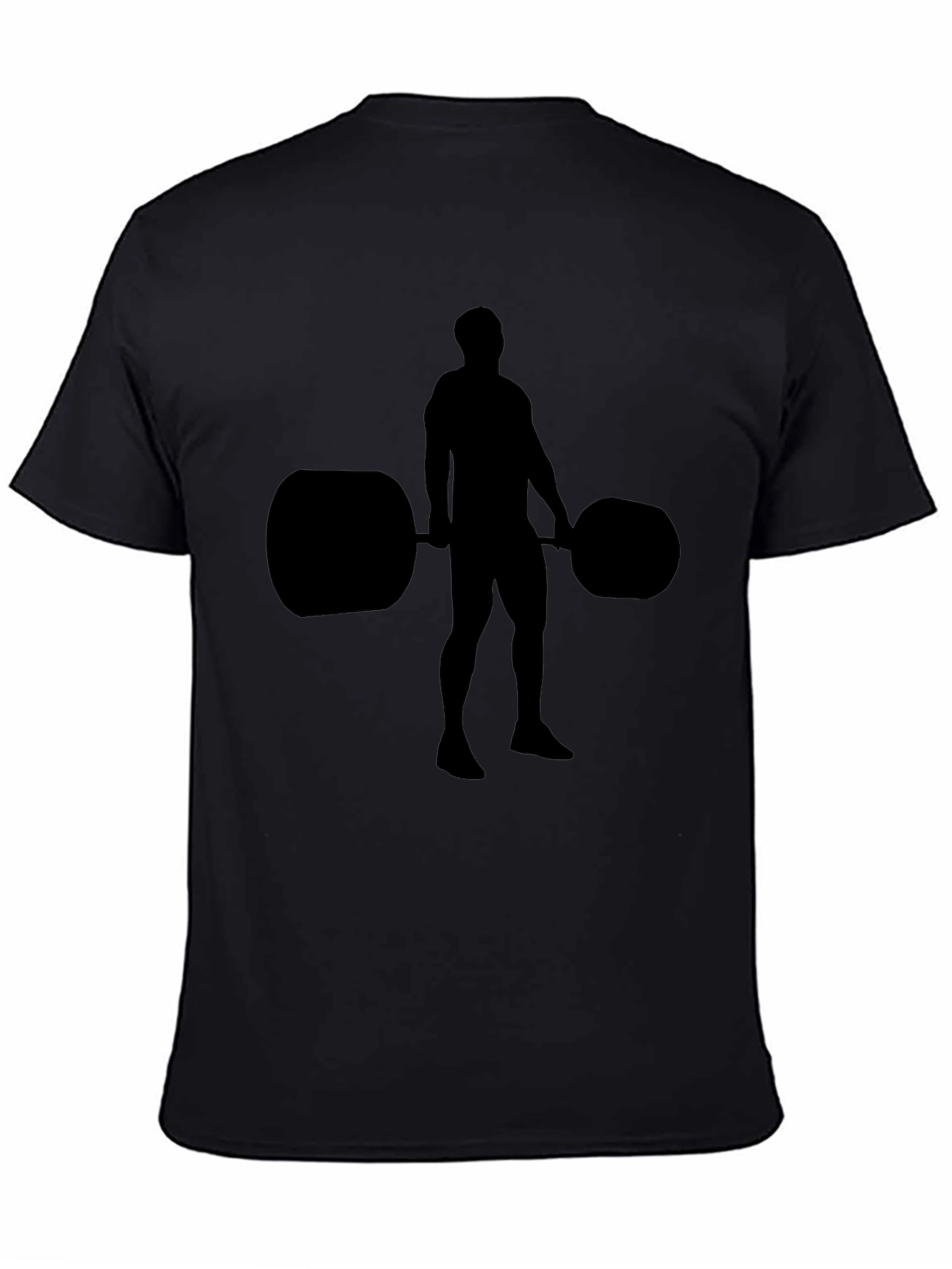 Weightlifting Silhouette Black T-Shirt