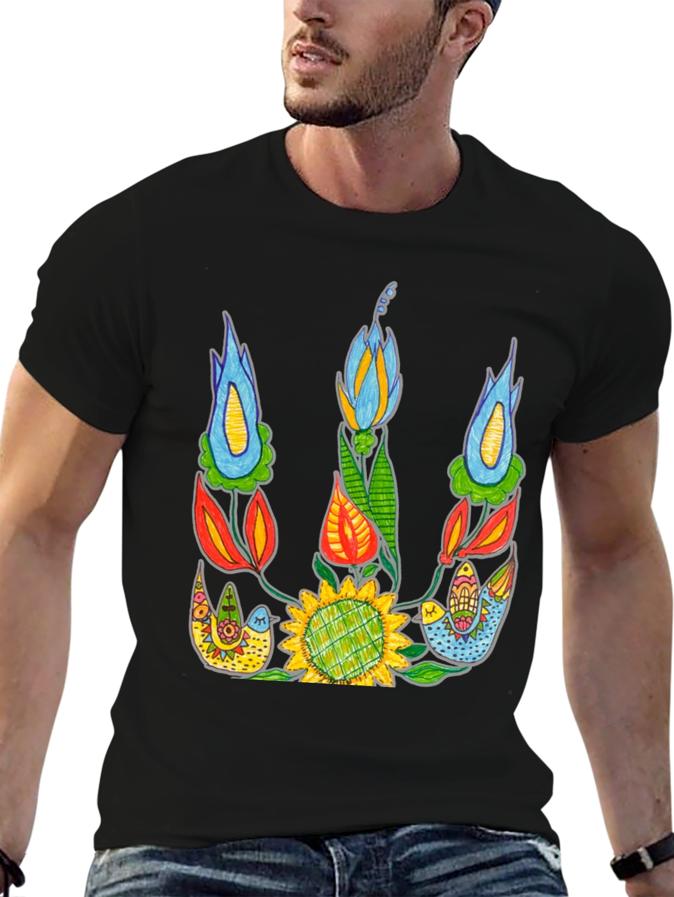 Ukrainian Floral Graphic Tee