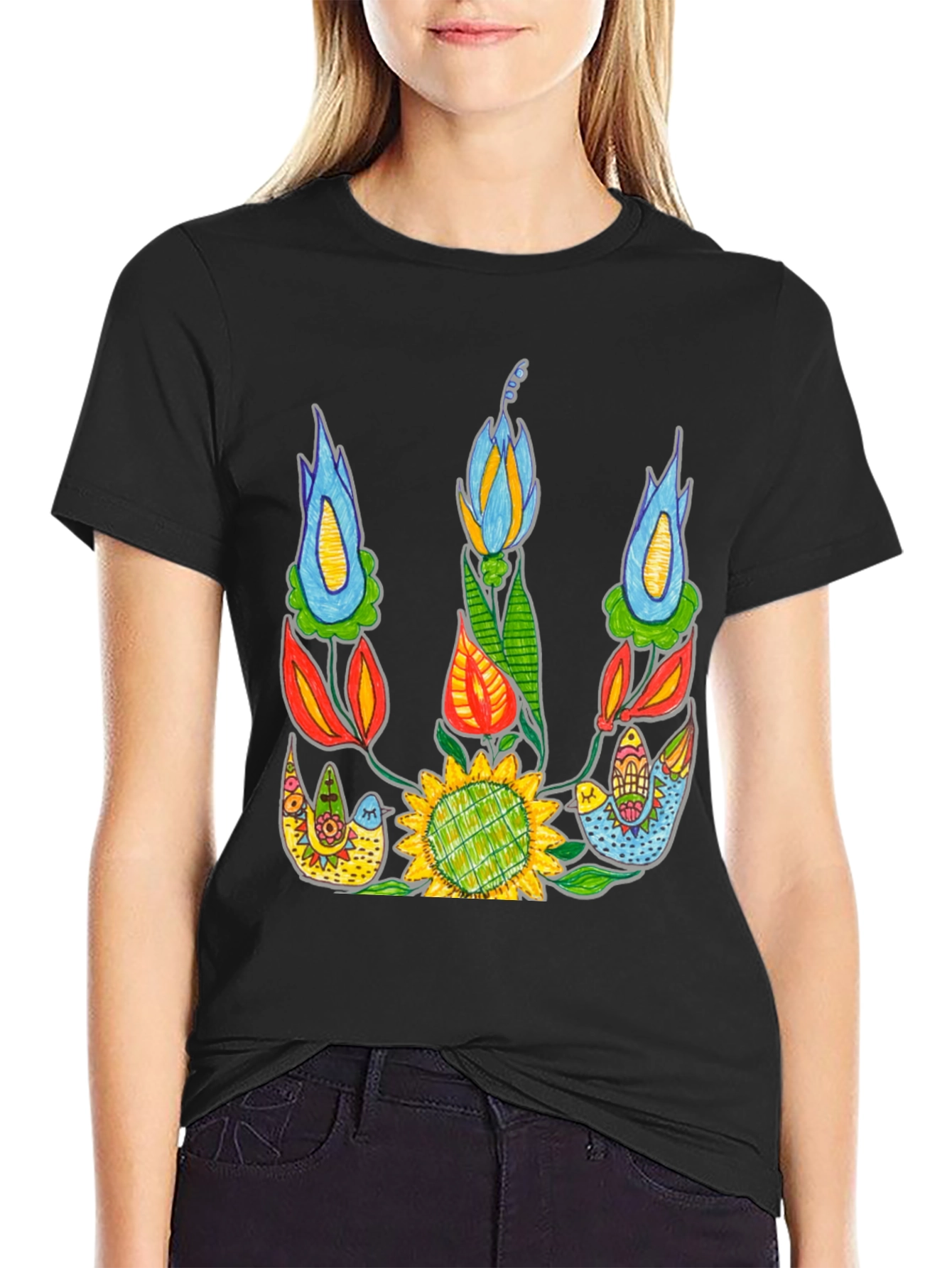 Ukrainian Floral Graphic Tee