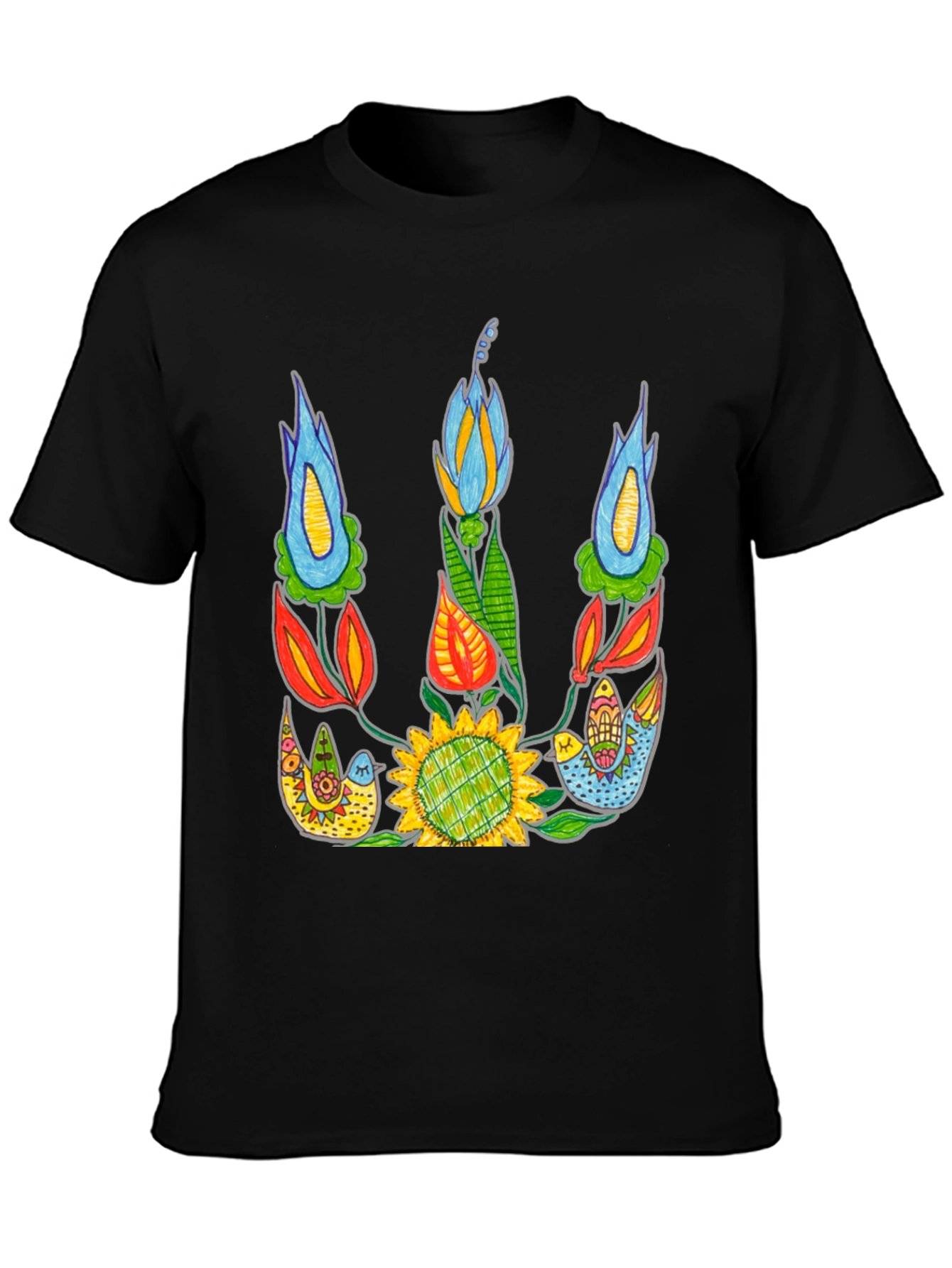 Ukrainian Floral Graphic Tee