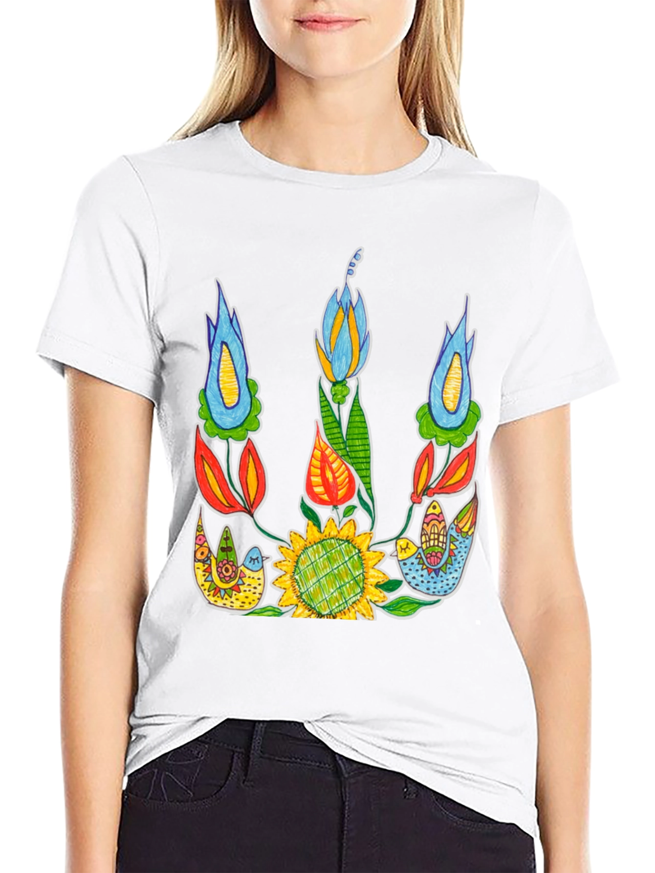 Ukrainian Floral Graphic Tee
