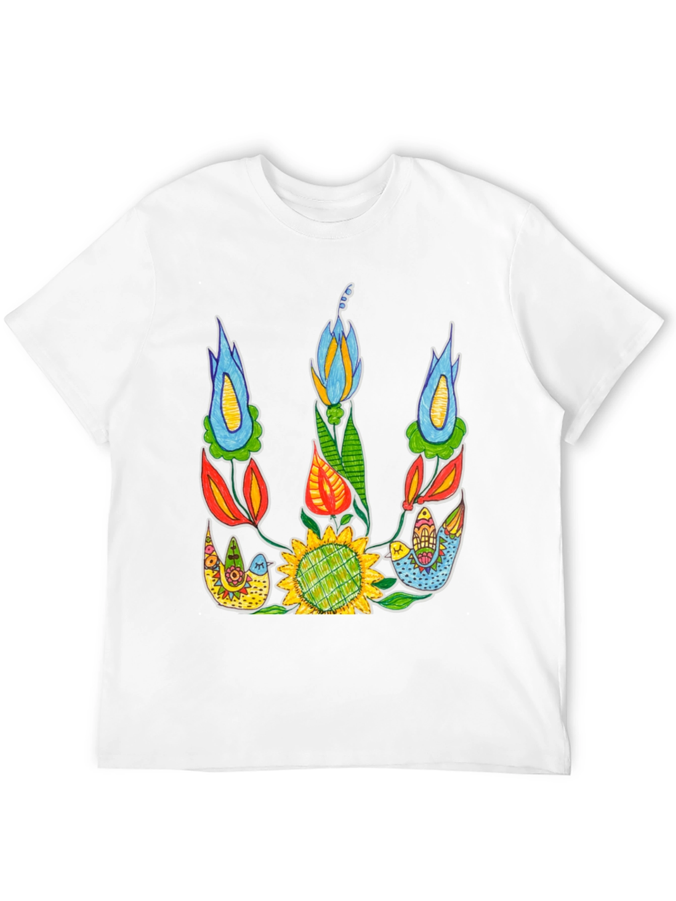 Ukrainian Floral Graphic Tee