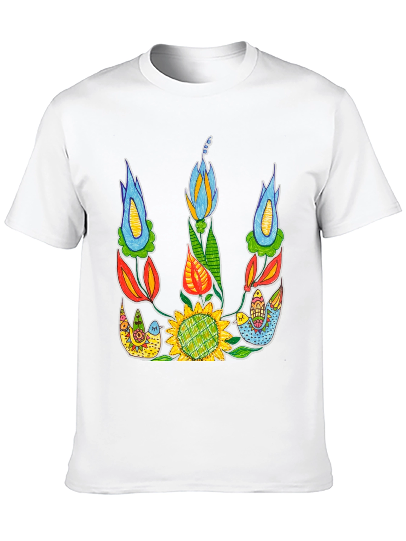 Ukrainian Floral Graphic Tee