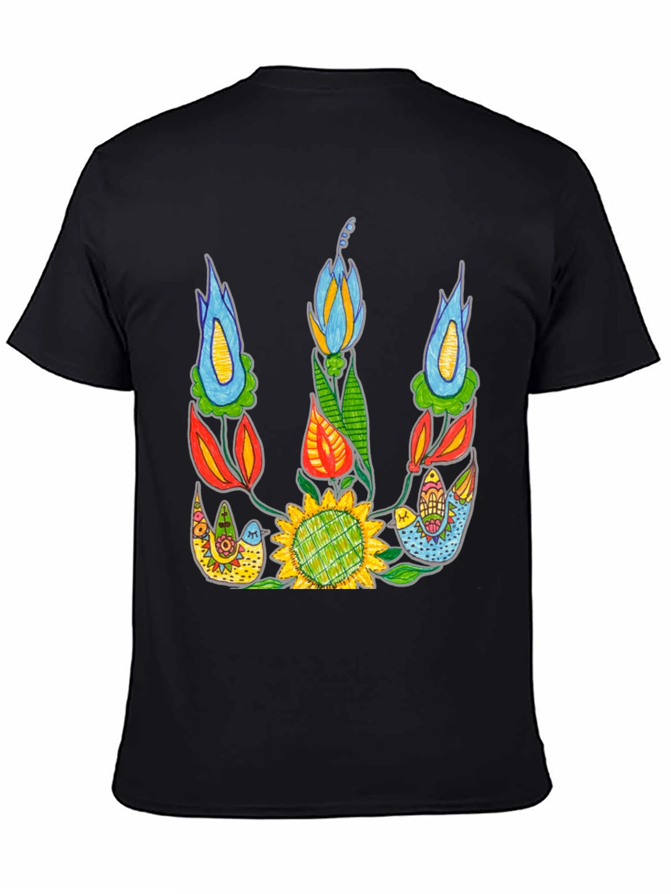 Ukrainian Floral Graphic Tee