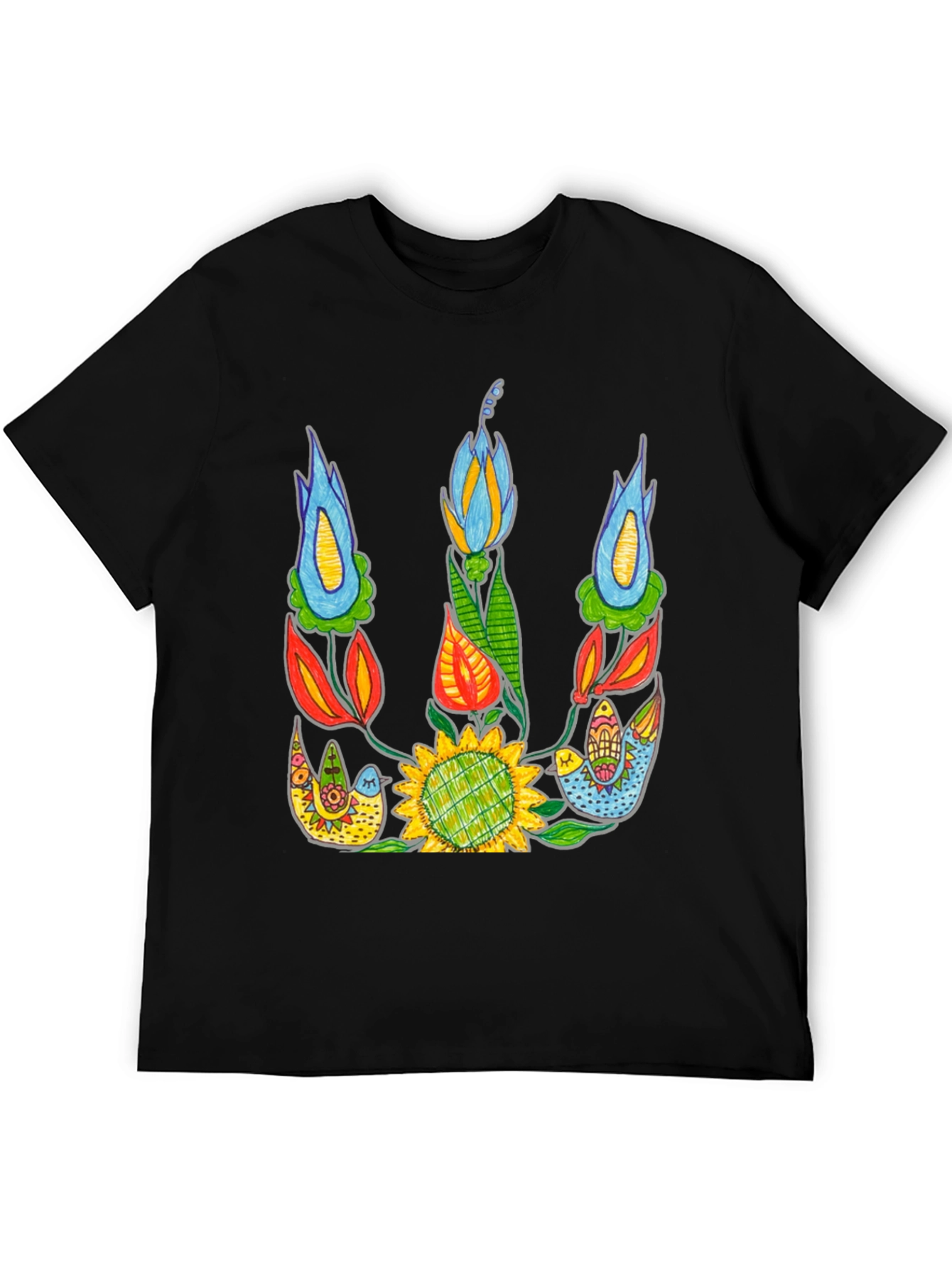 Ukrainian Floral Graphic Tee