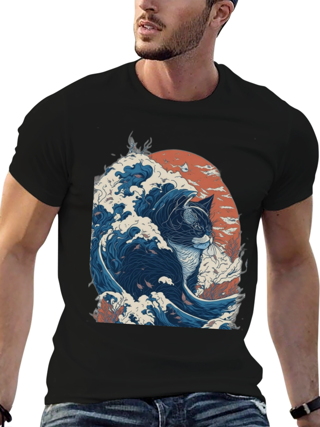 Great Wave Cat T-Shirt