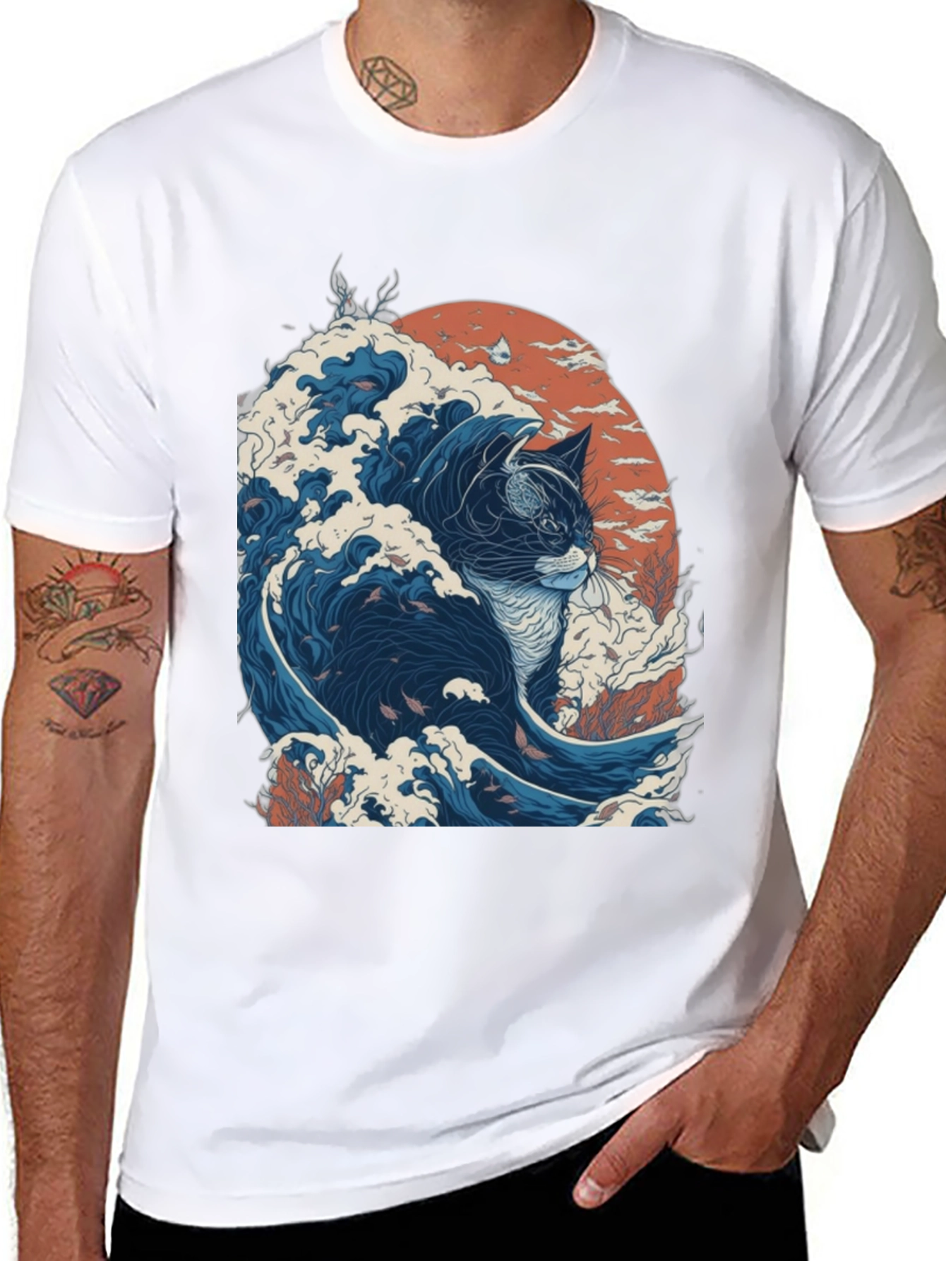 Great Wave Cat T-Shirt