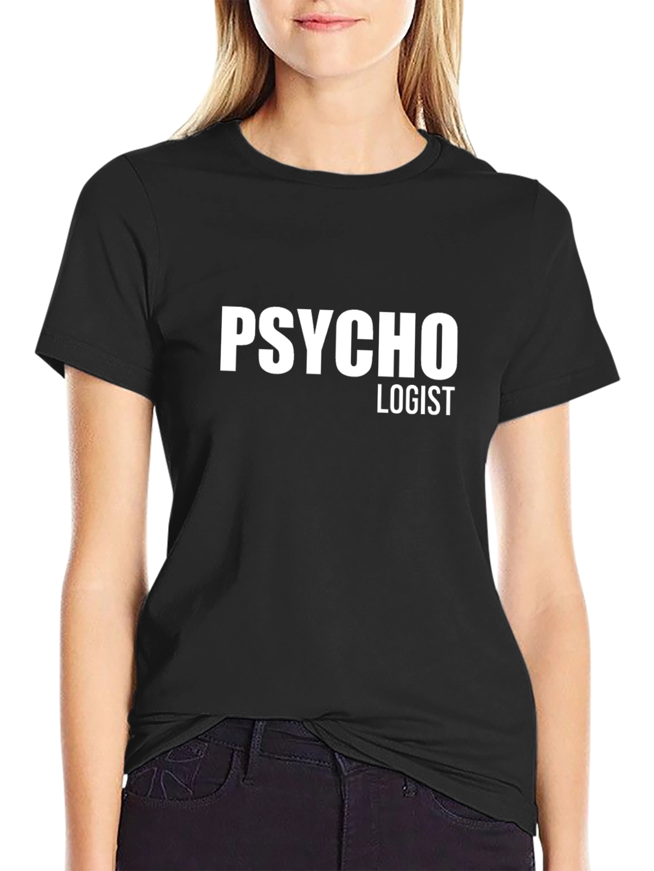 Psycho-Logist Black T-Shirt Funny