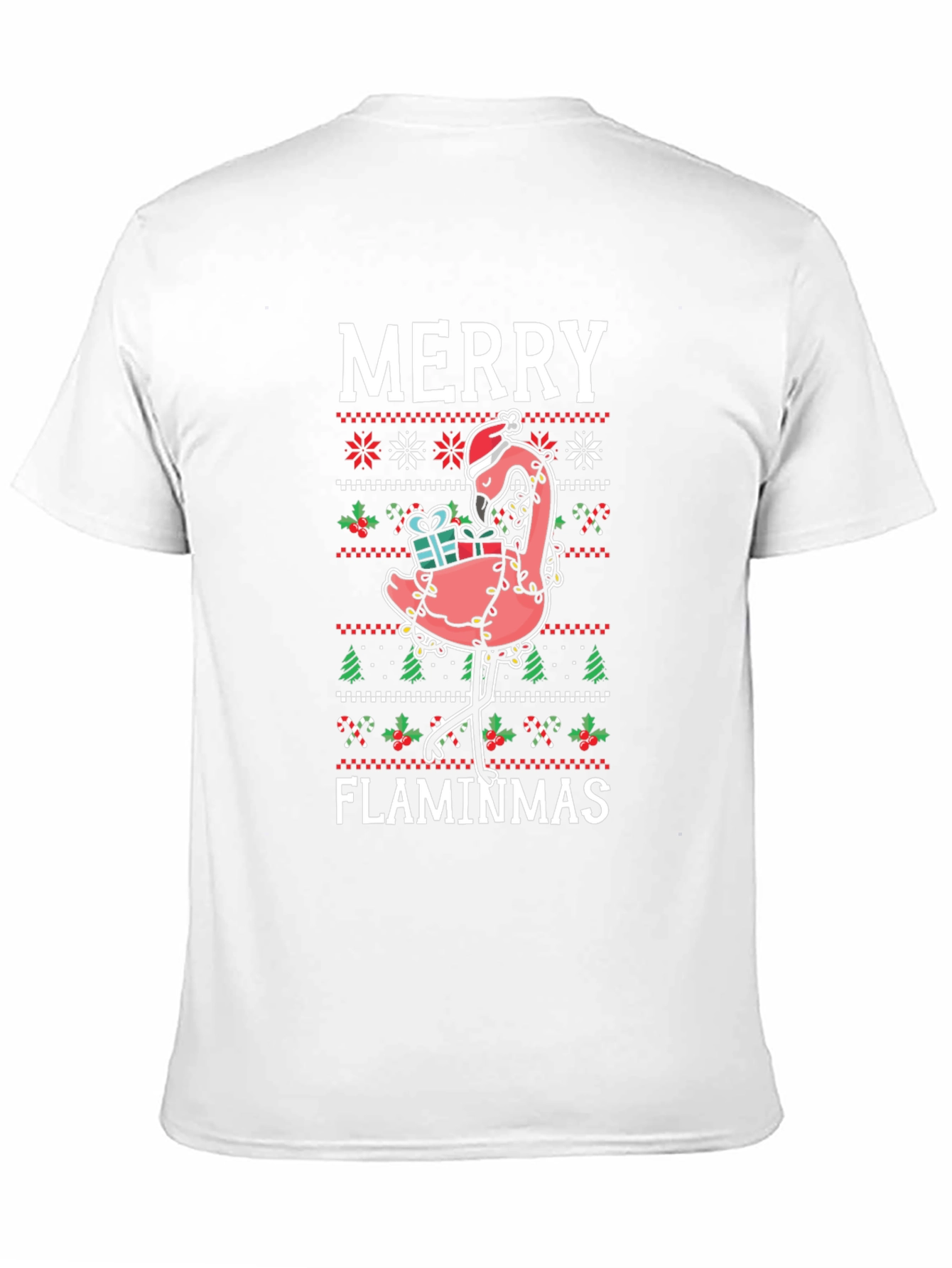 Merry Flaminmas Flamingo Ugly Christmas T-Shirt