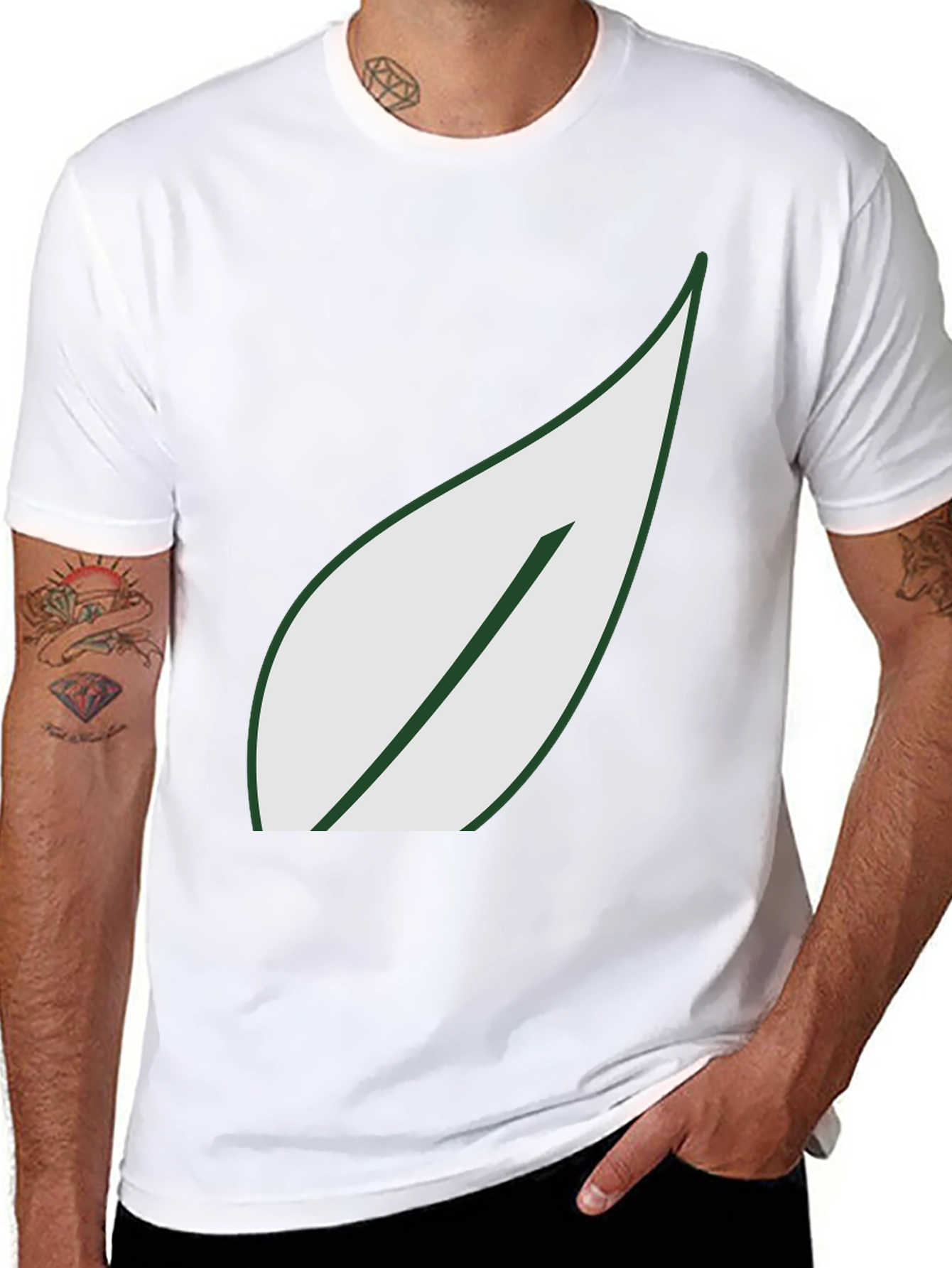 Leaf Graphic Black T-Shirt