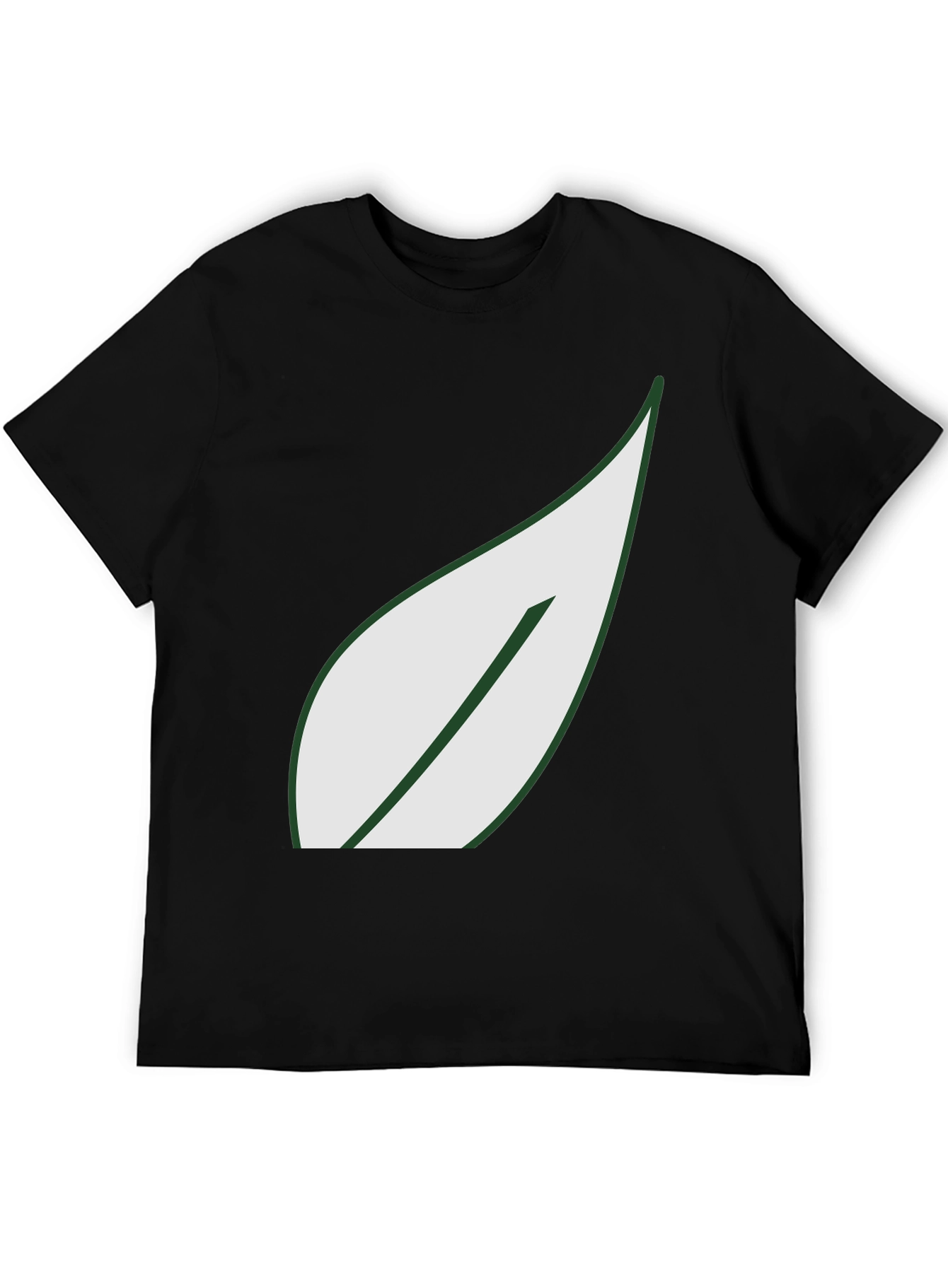 Leaf Graphic Black T-Shirt