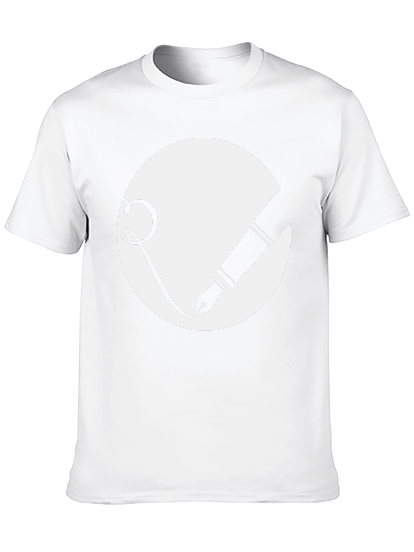 Ink Pen Graphic Tee - Stylish Black Cotton T-Shirt