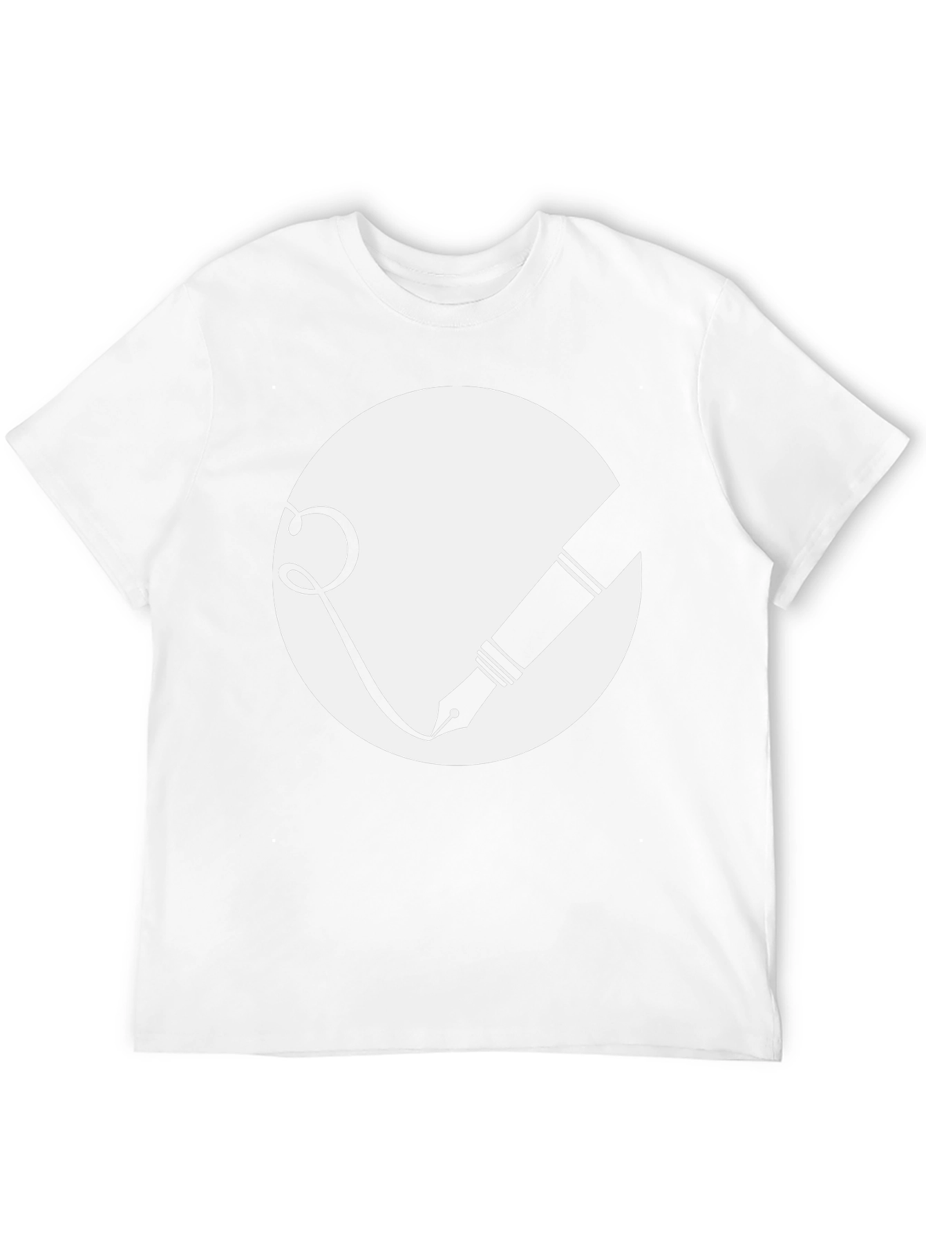 Ink Pen Graphic Tee - Stylish Black Cotton T-Shirt