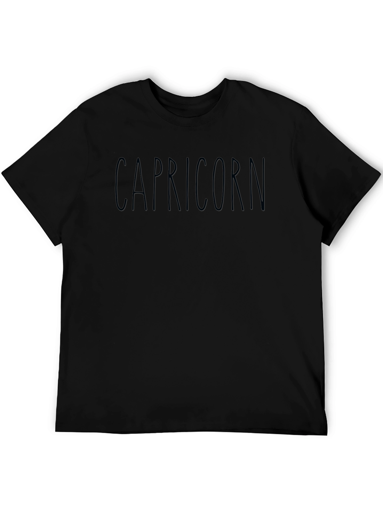 Capricorn Zodiac Sign Black Graphic T-Shirt