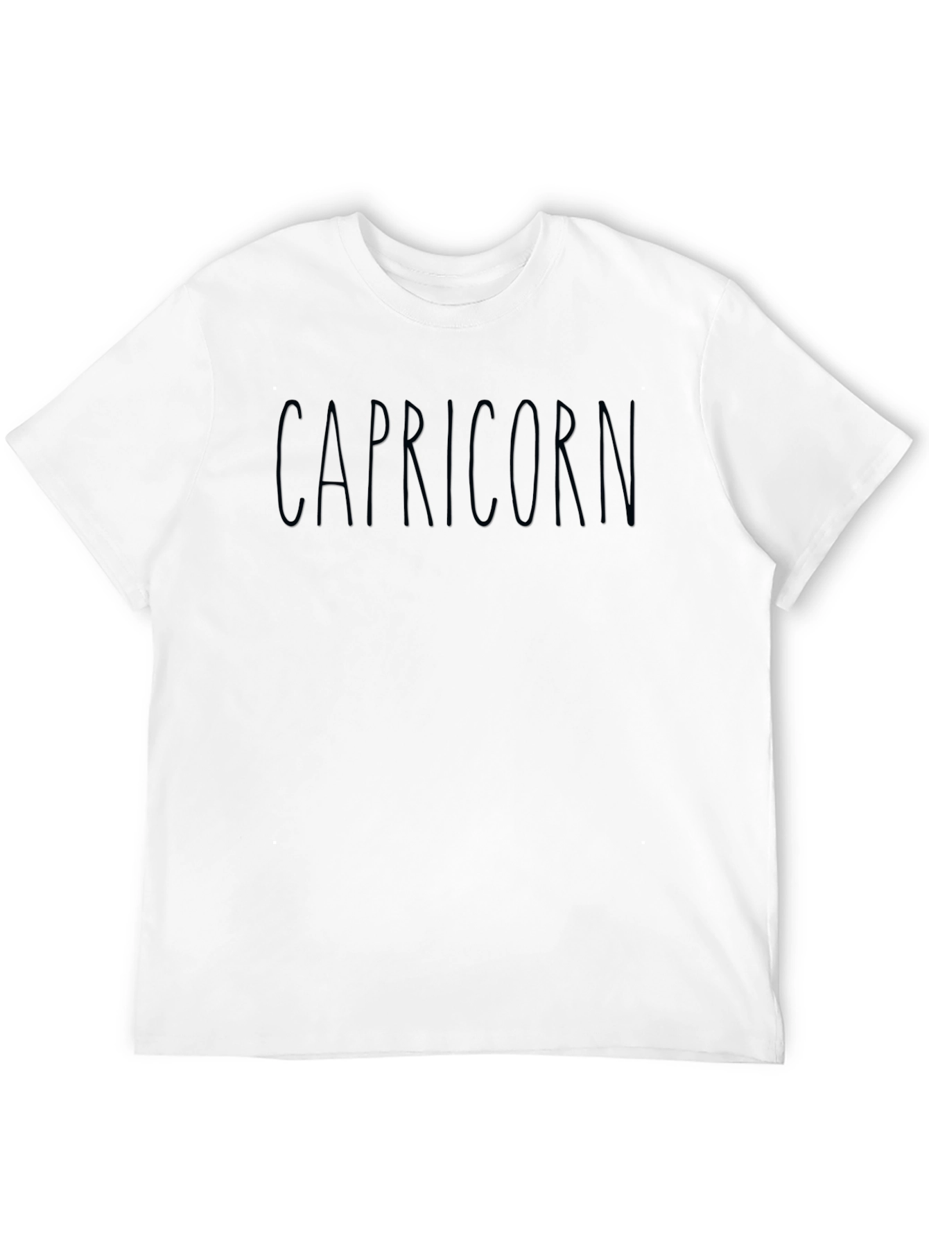 Capricorn Zodiac Sign Black Graphic T-Shirt