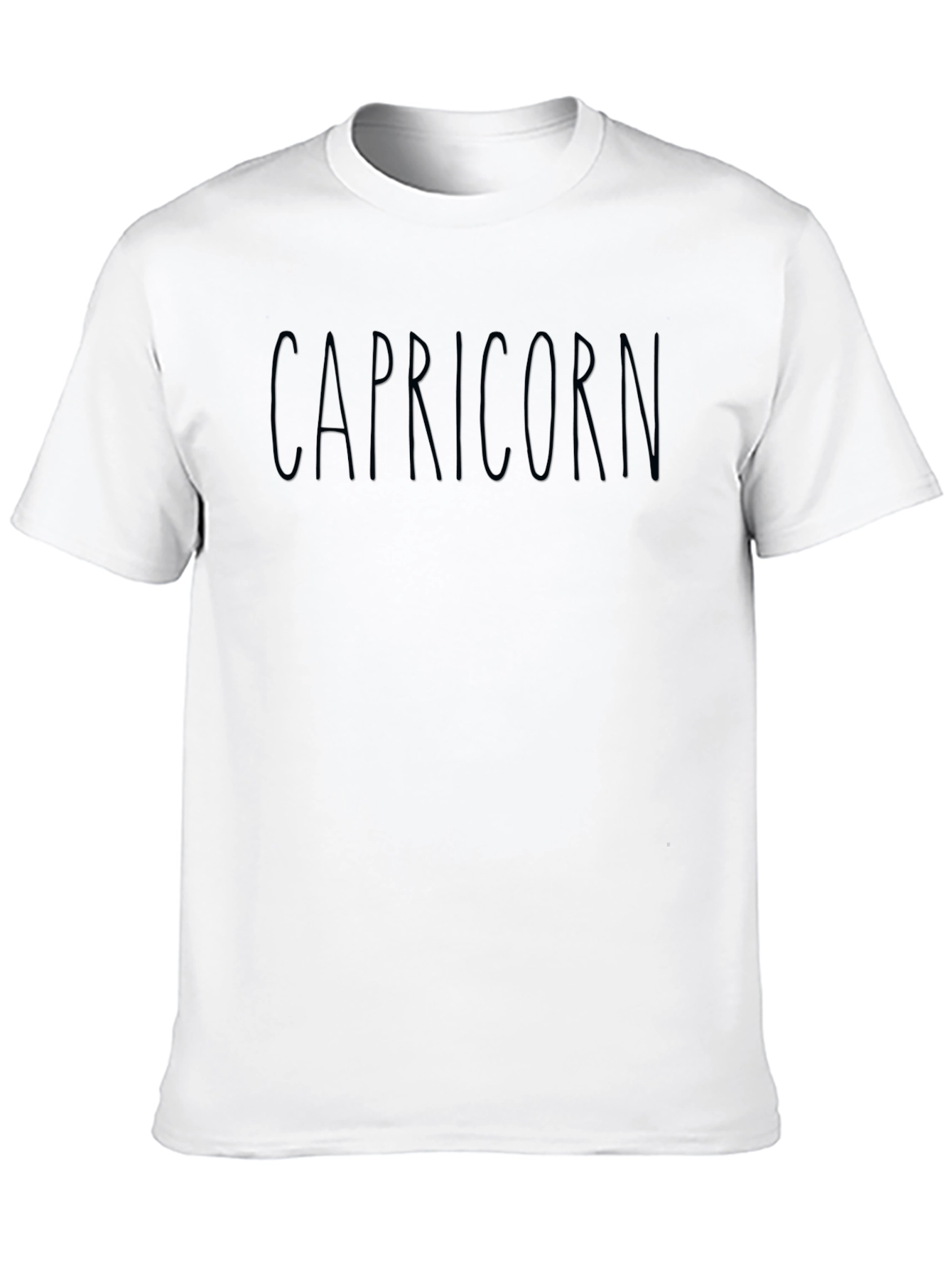 Capricorn Zodiac Sign Black Graphic T-Shirt