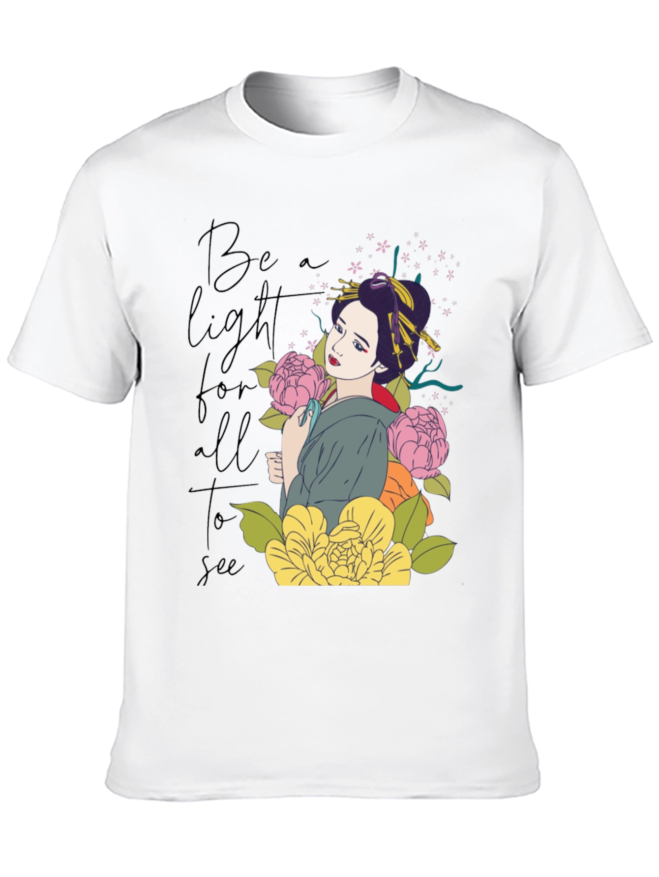 Geisha Floral Graphic T-Shirt