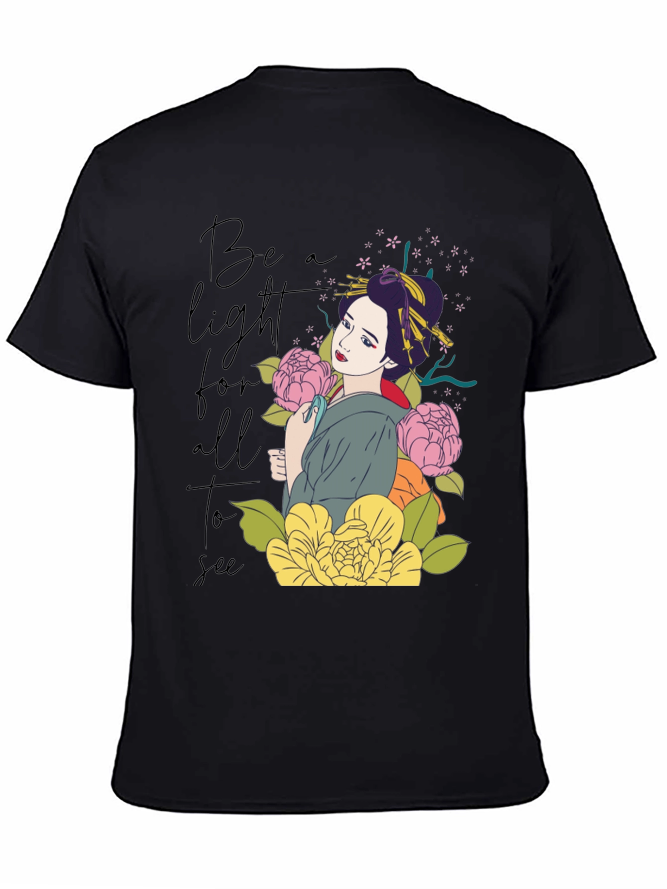Geisha Floral Graphic T-Shirt
