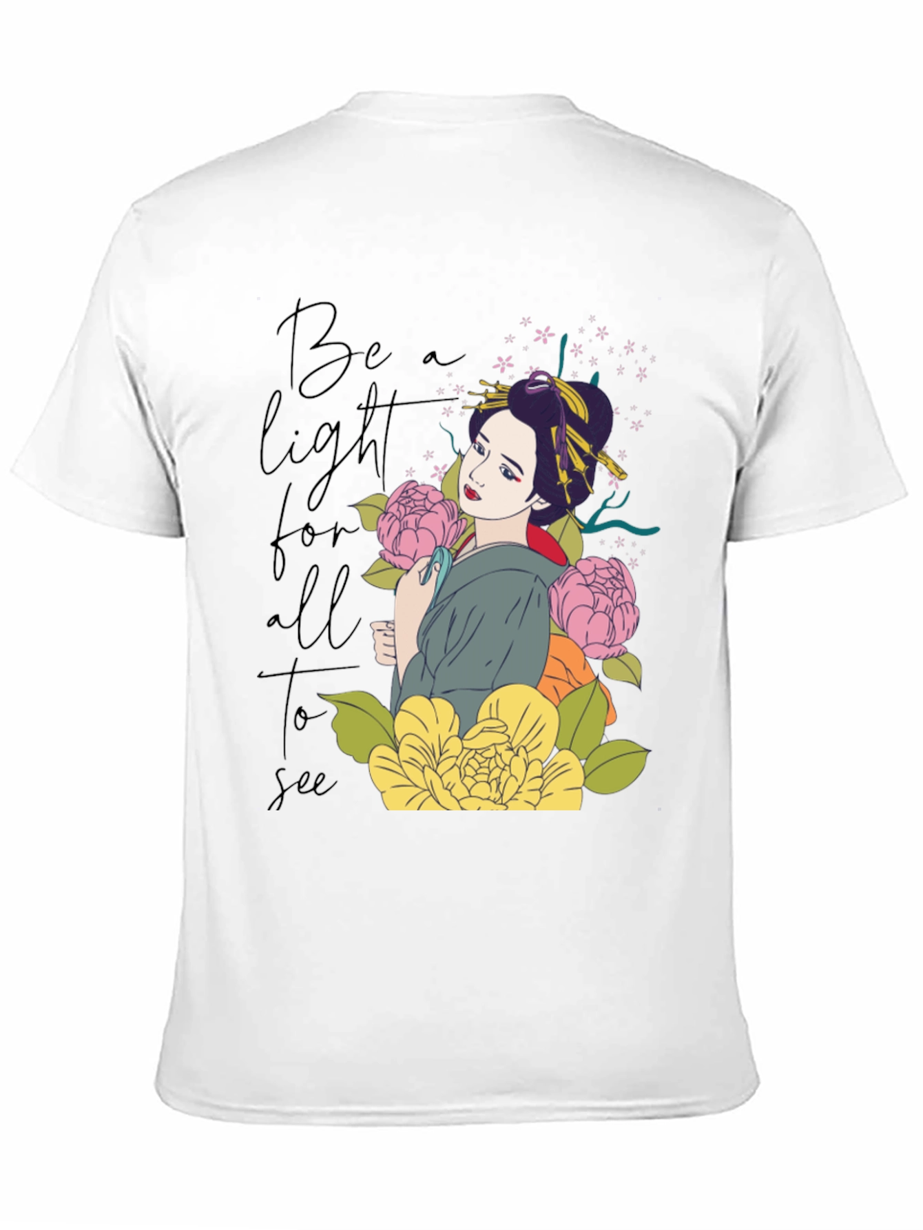 Geisha Floral Graphic T-Shirt