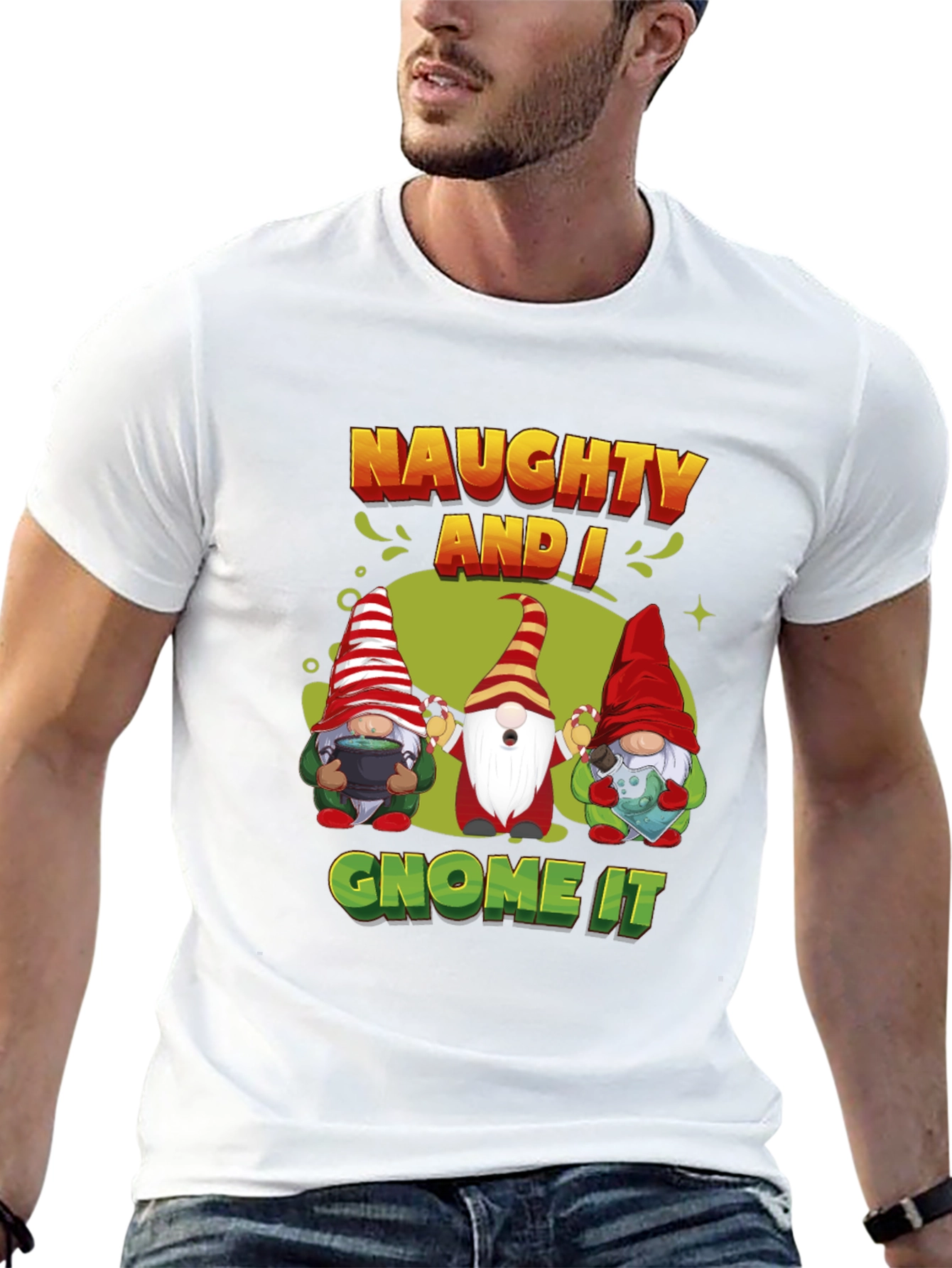 Naughty Gnome Christmas T-Shirt