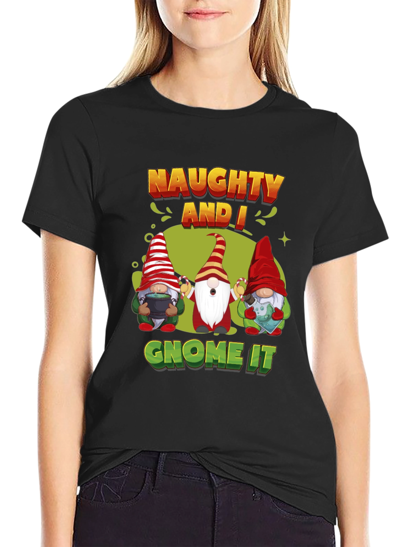 Naughty Gnome Christmas T-Shirt