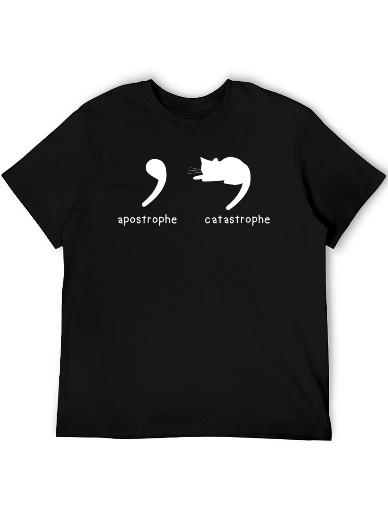 Apostrophe Catastrophe Graphic T-Shirt - Black
