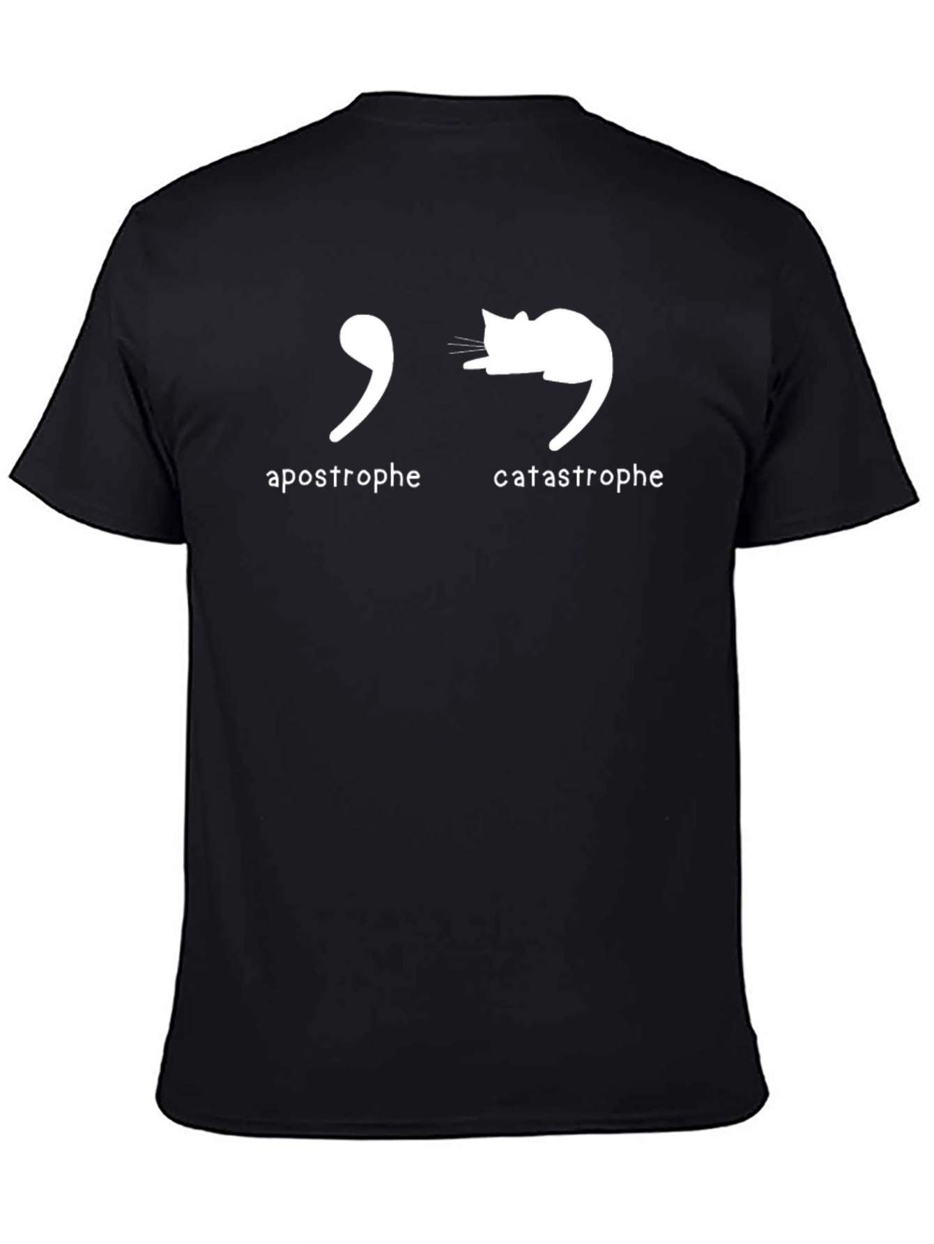 Apostrophe Catastrophe Graphic T-Shirt - Black