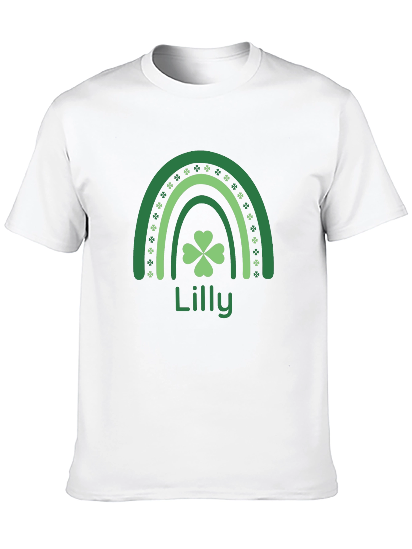 Lilly Shamrock Rainbow Black T-Shirt