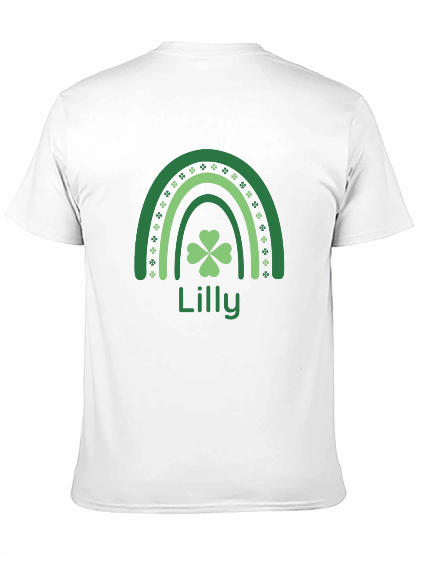 Lilly Shamrock Rainbow Black T-Shirt