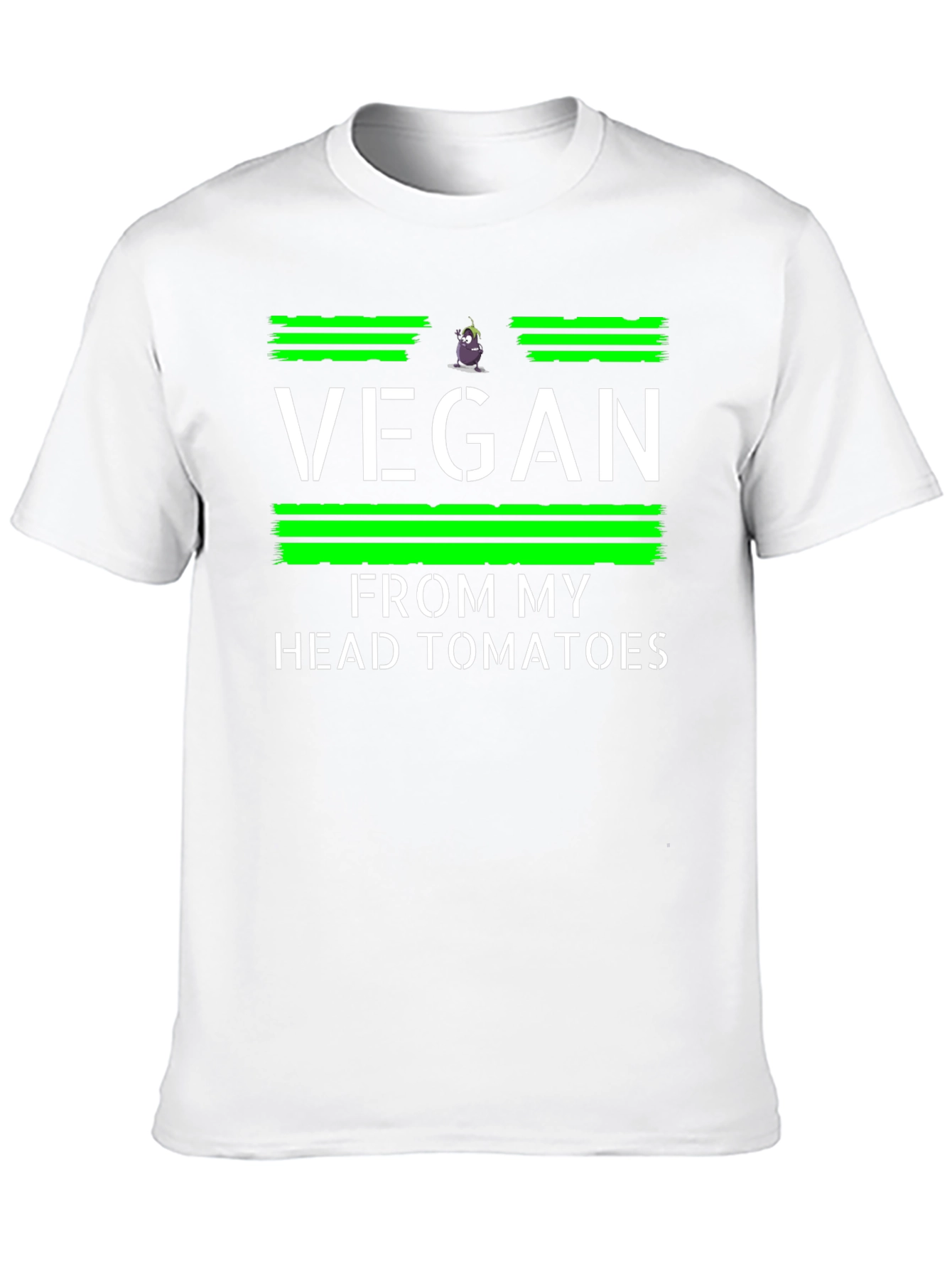 Vegan From My Head Tomatoes Black T-Shirt