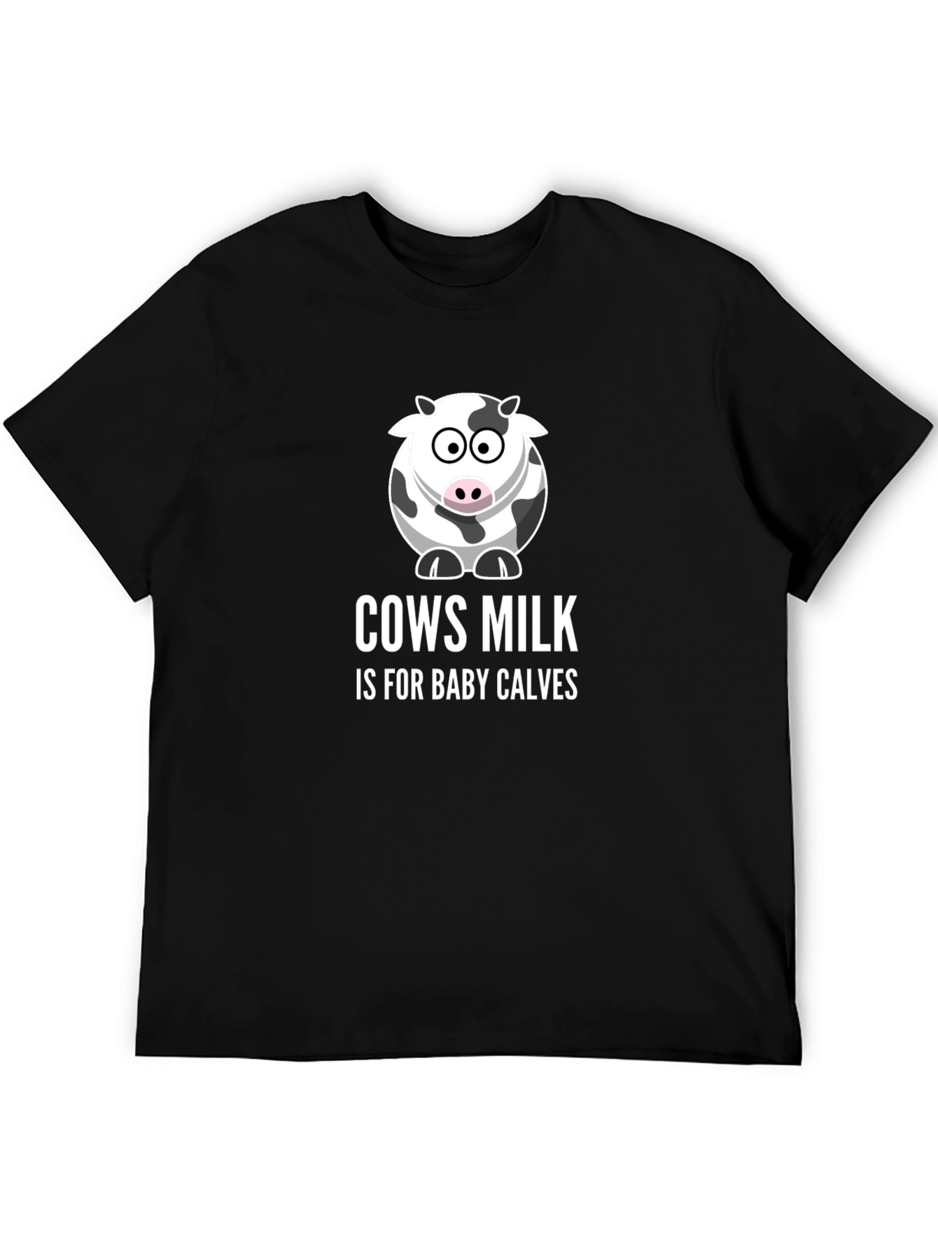 Cows Milk Baby Calves T-Shirt - Black