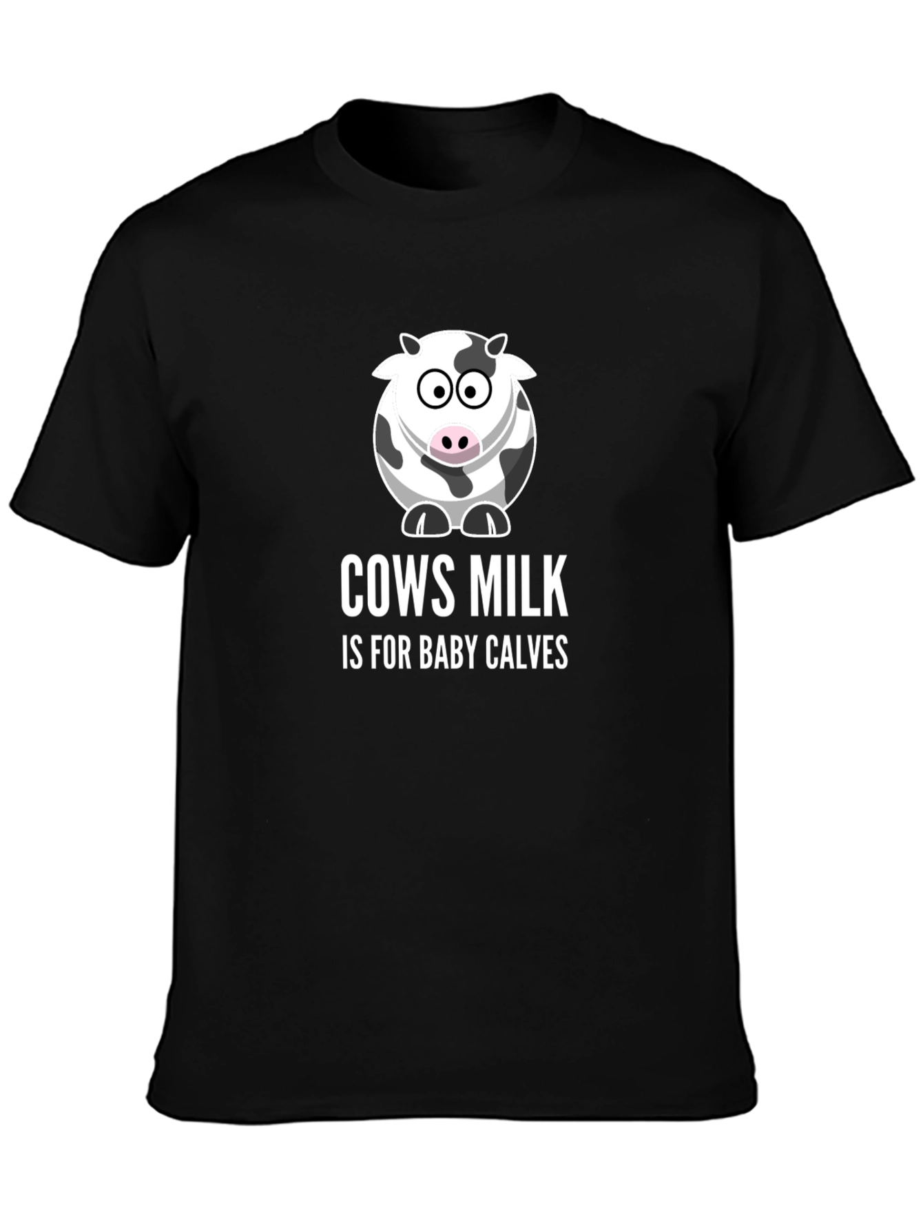 Cows Milk Baby Calves T-Shirt - Black