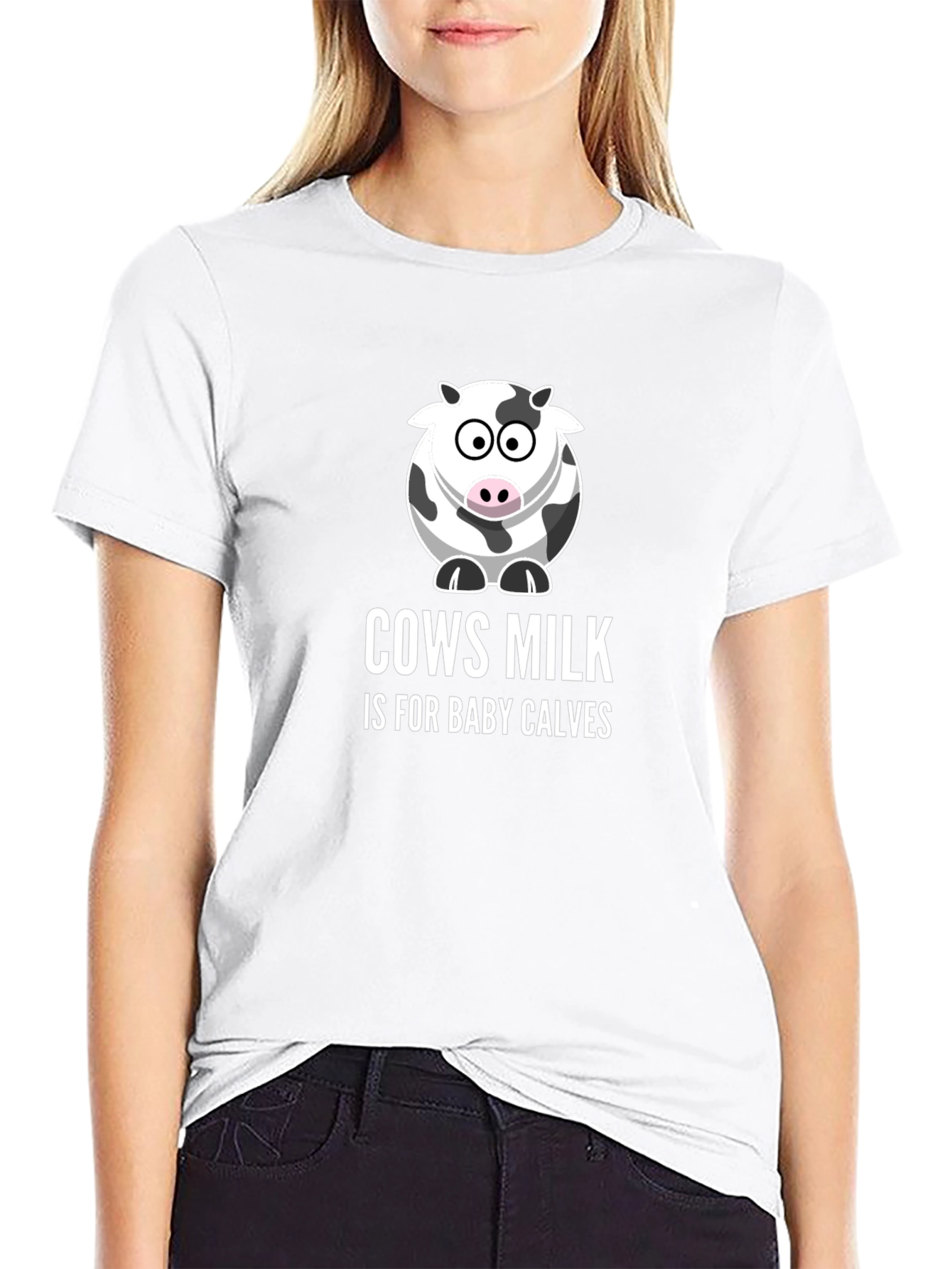 Cows Milk Baby Calves T-Shirt - Black
