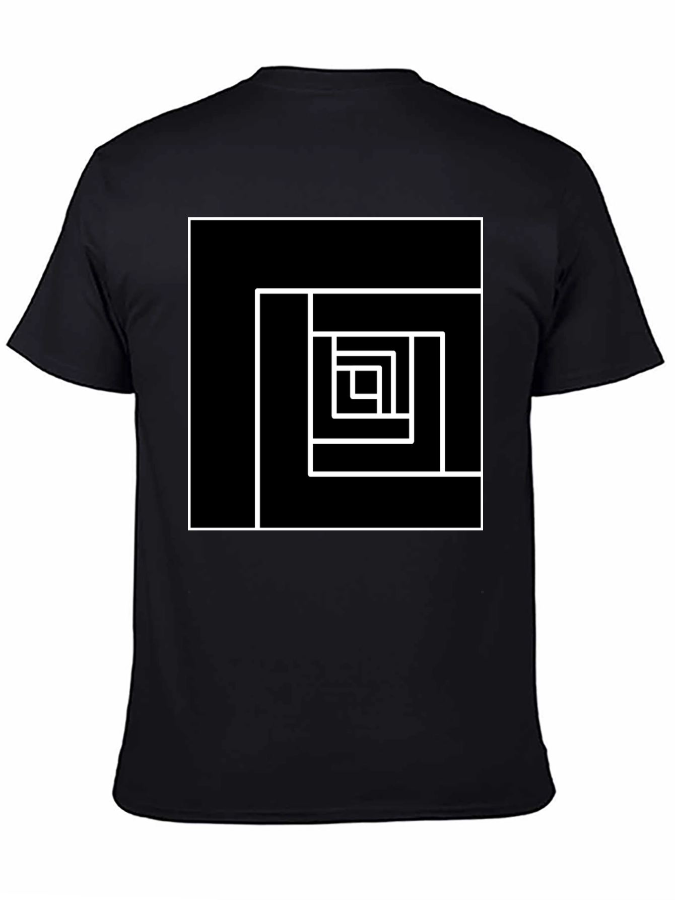Geometric Square Graphic Tee - Modern Design