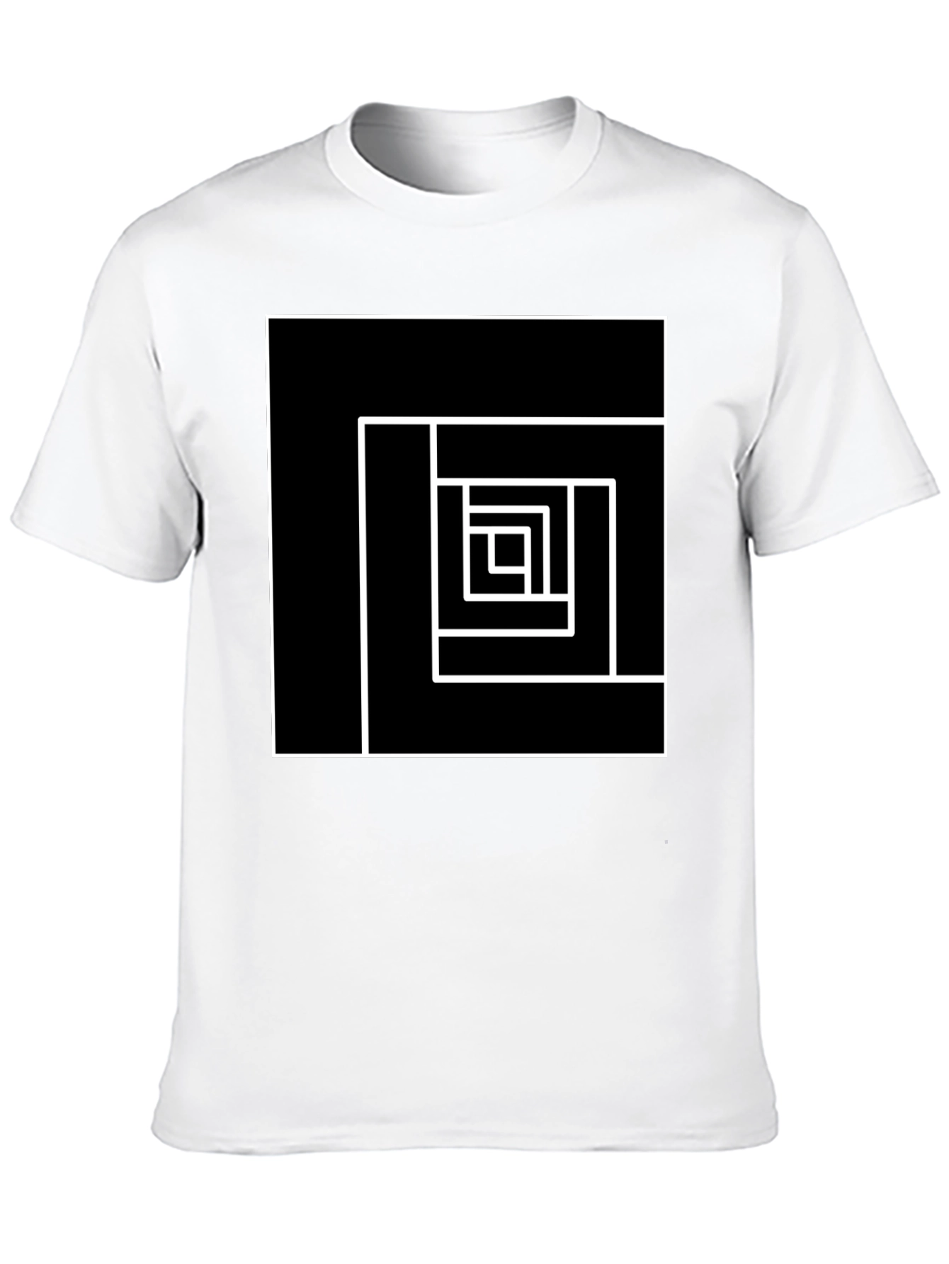 Geometric Square Graphic Tee - Modern Design