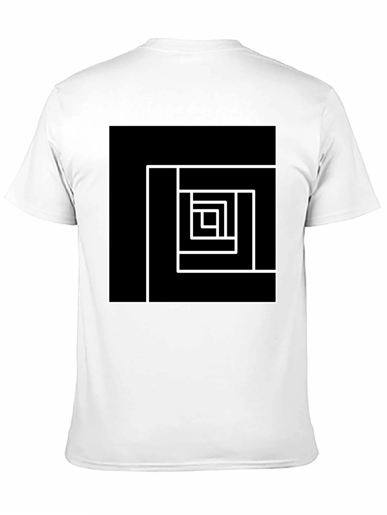 Geometric Square Graphic Tee - Modern Design