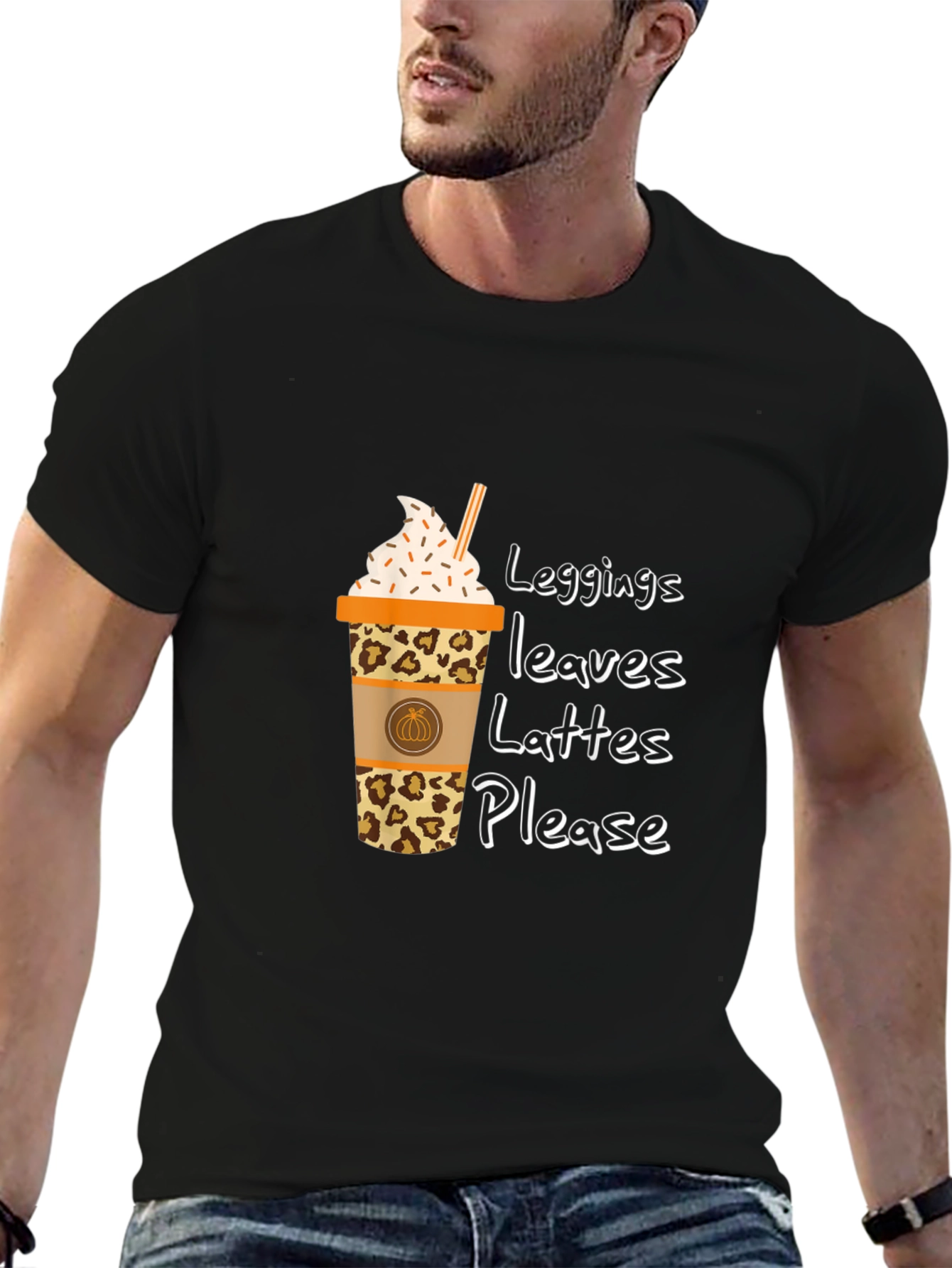 Leggings Leaves Lattes Please T-Shirt