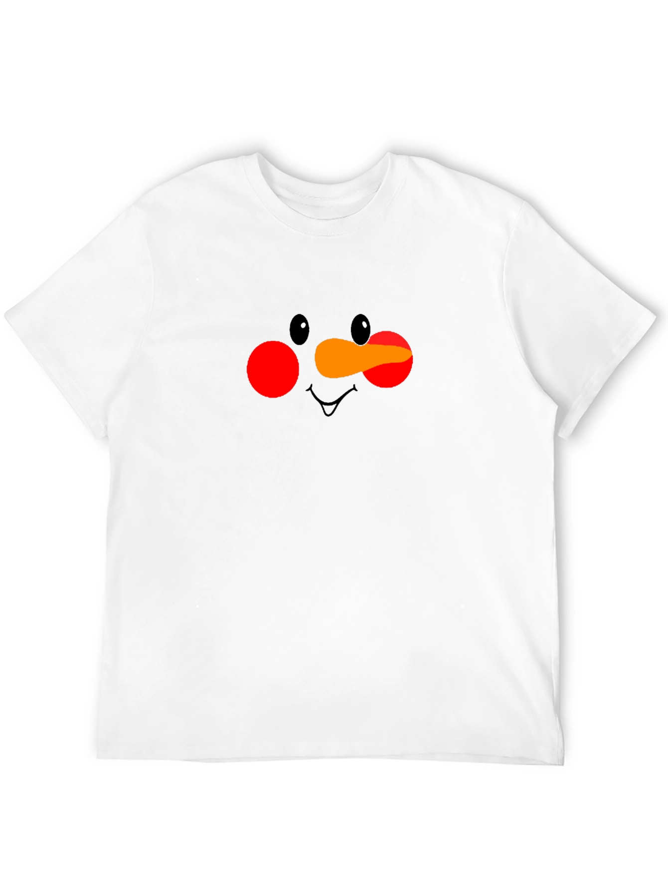 Snowman Face Graphic Tee - Holiday T-Shirt