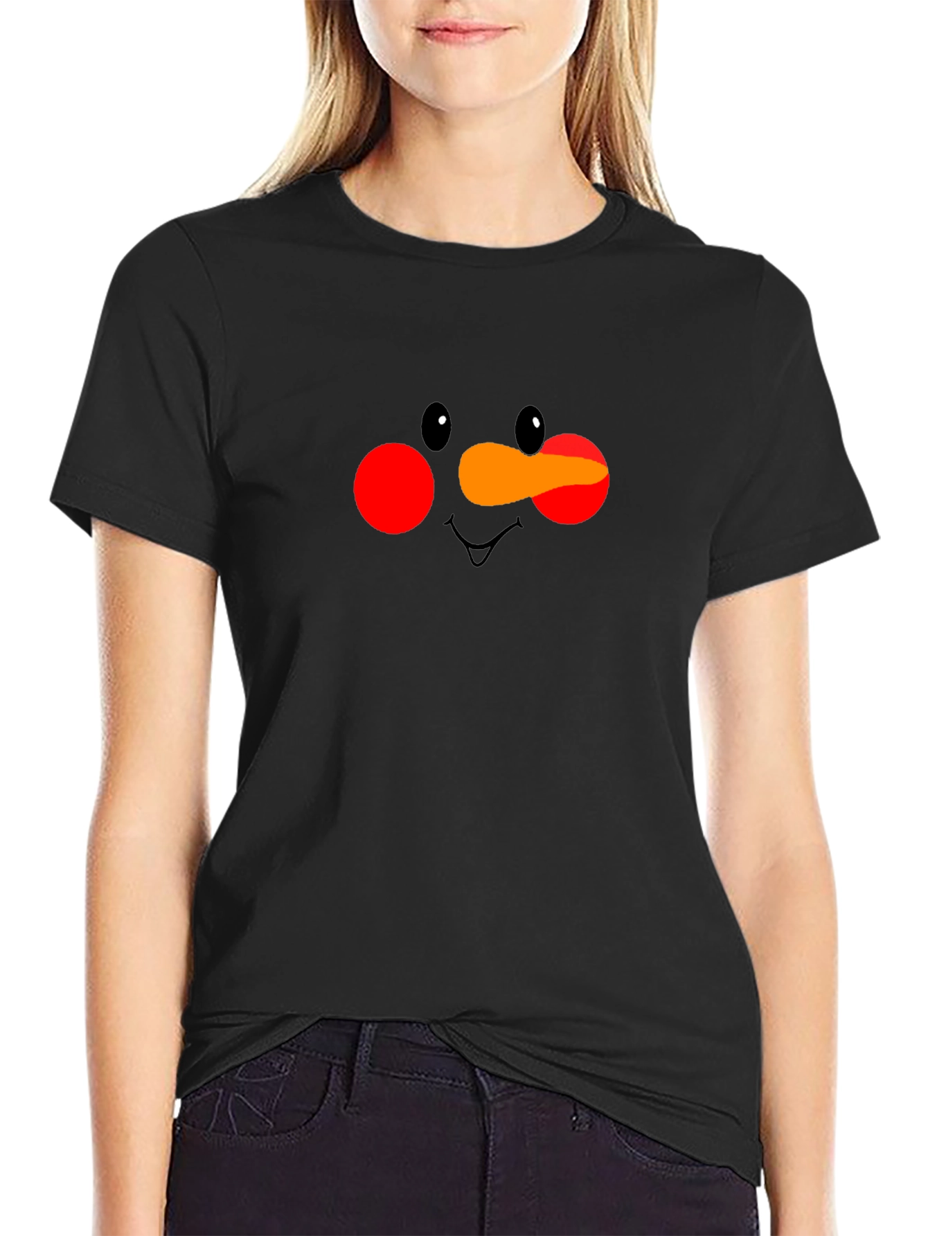 Snowman Face Graphic Tee - Holiday T-Shirt