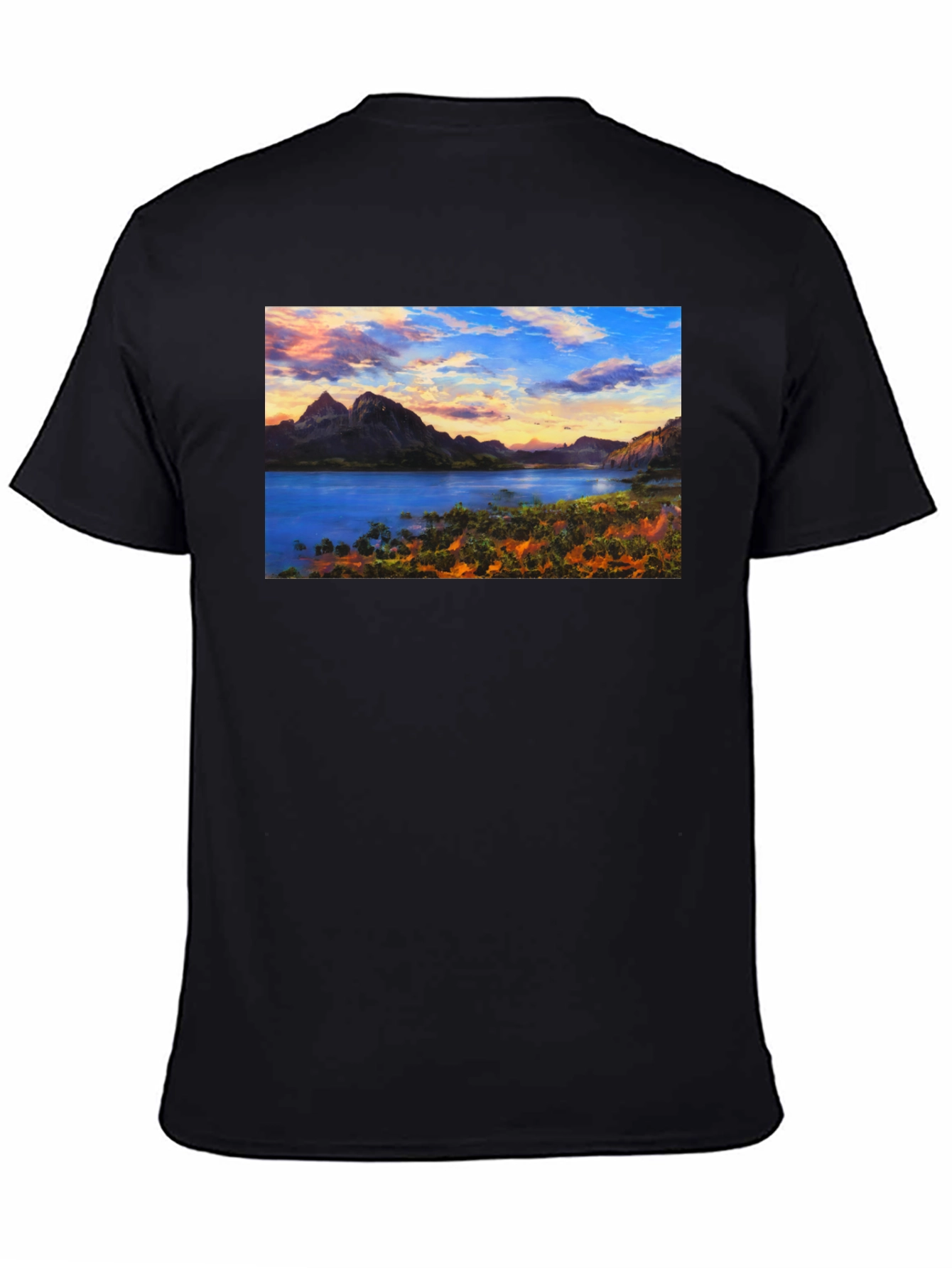 Mountain Lake View Graphic T-Shirt